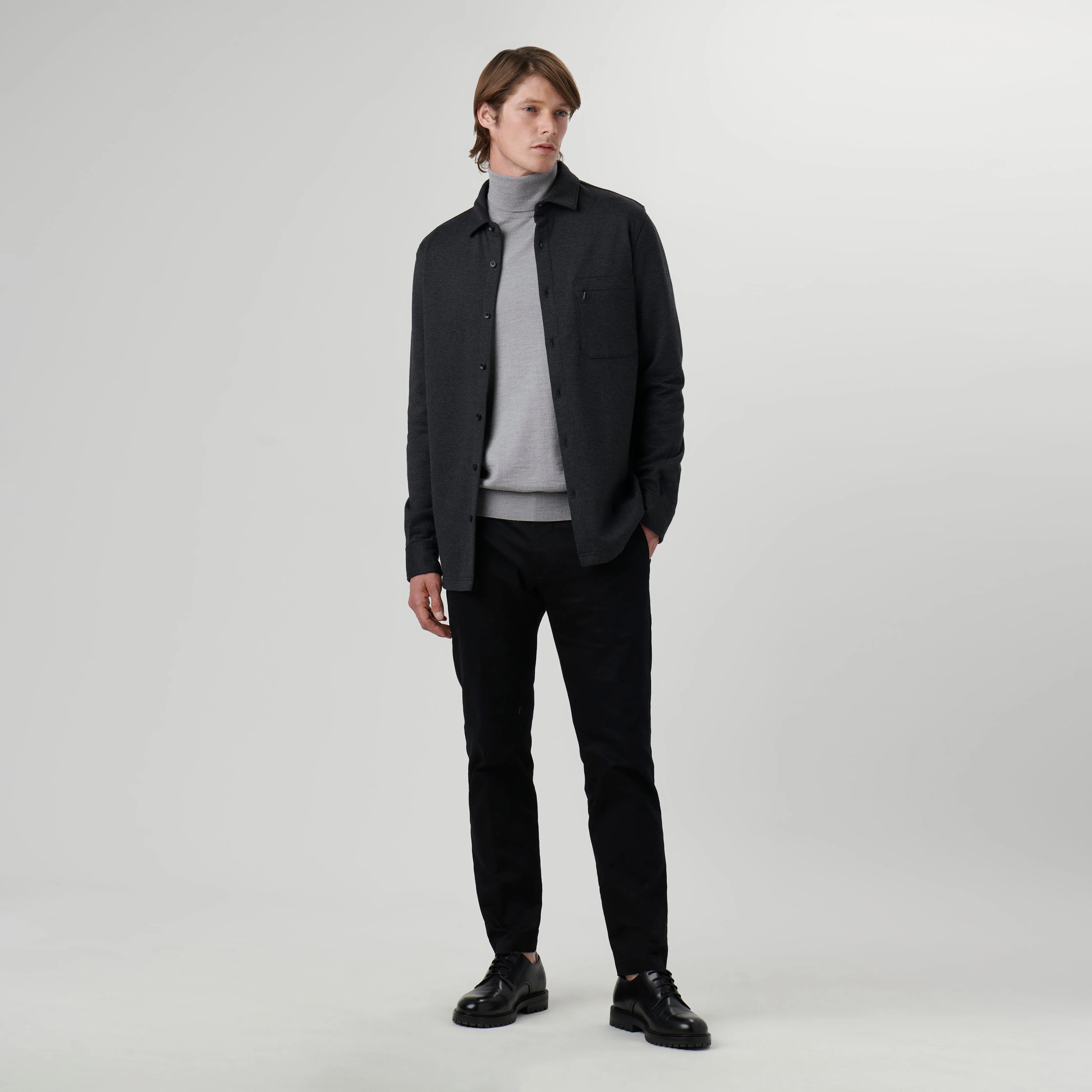 Knit Shirt Jacket sold by Bugatchi product image thumbnail 5