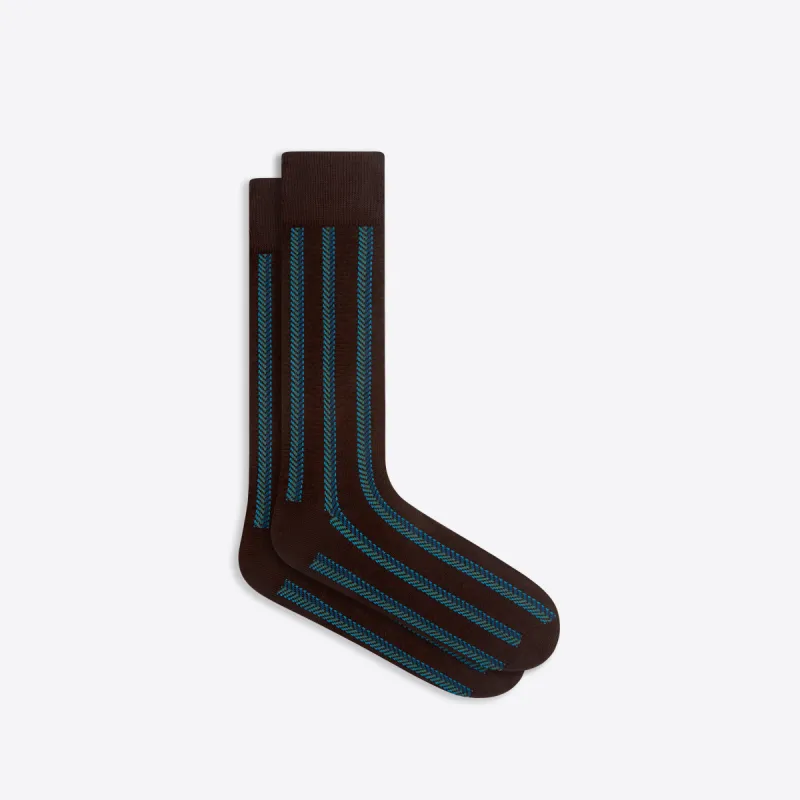 Chevron Stripe Mid-Calf Socks sold by Bugatchi