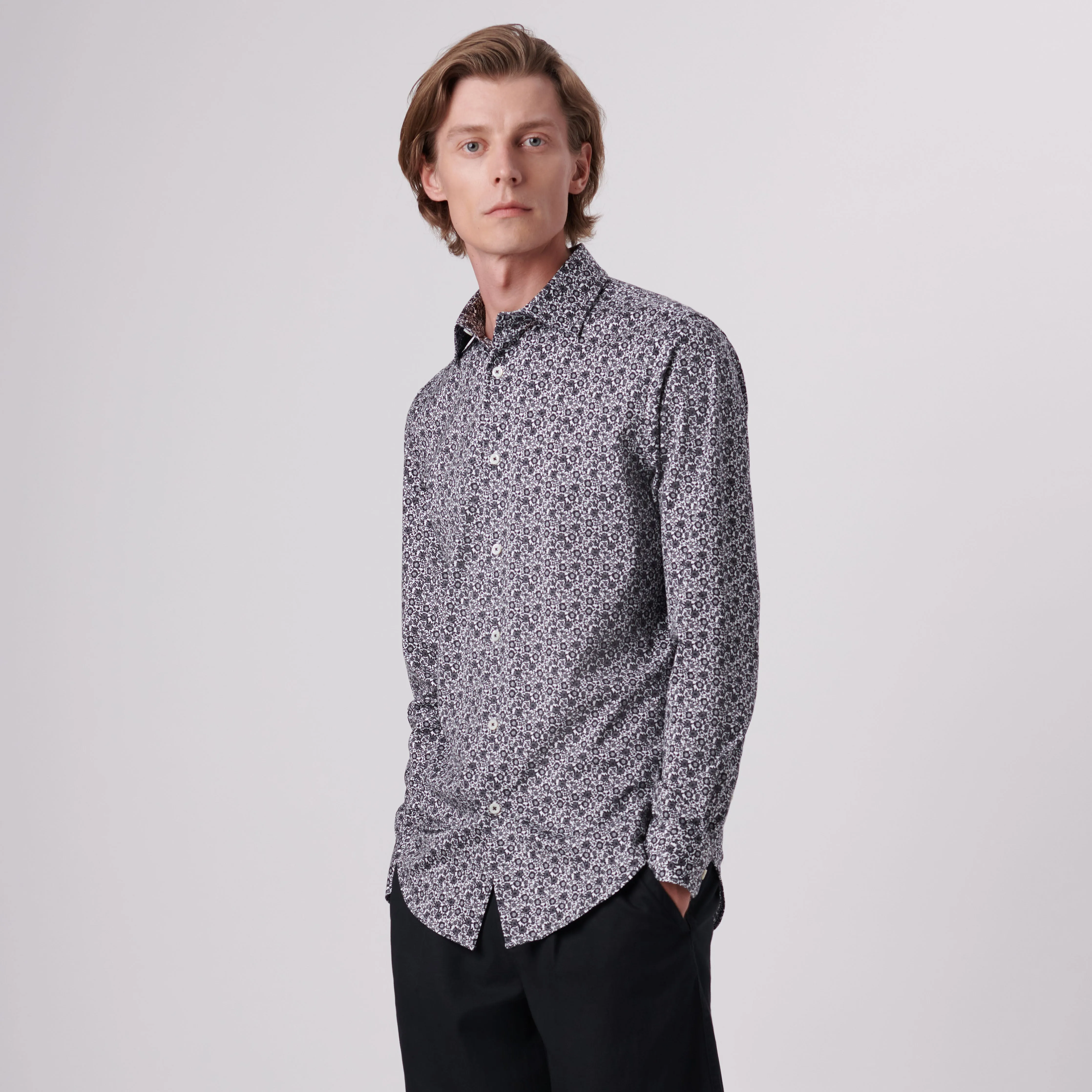 James Floral Print OoohCotton Shirt sold by Bugatchi product image thumbnail 3