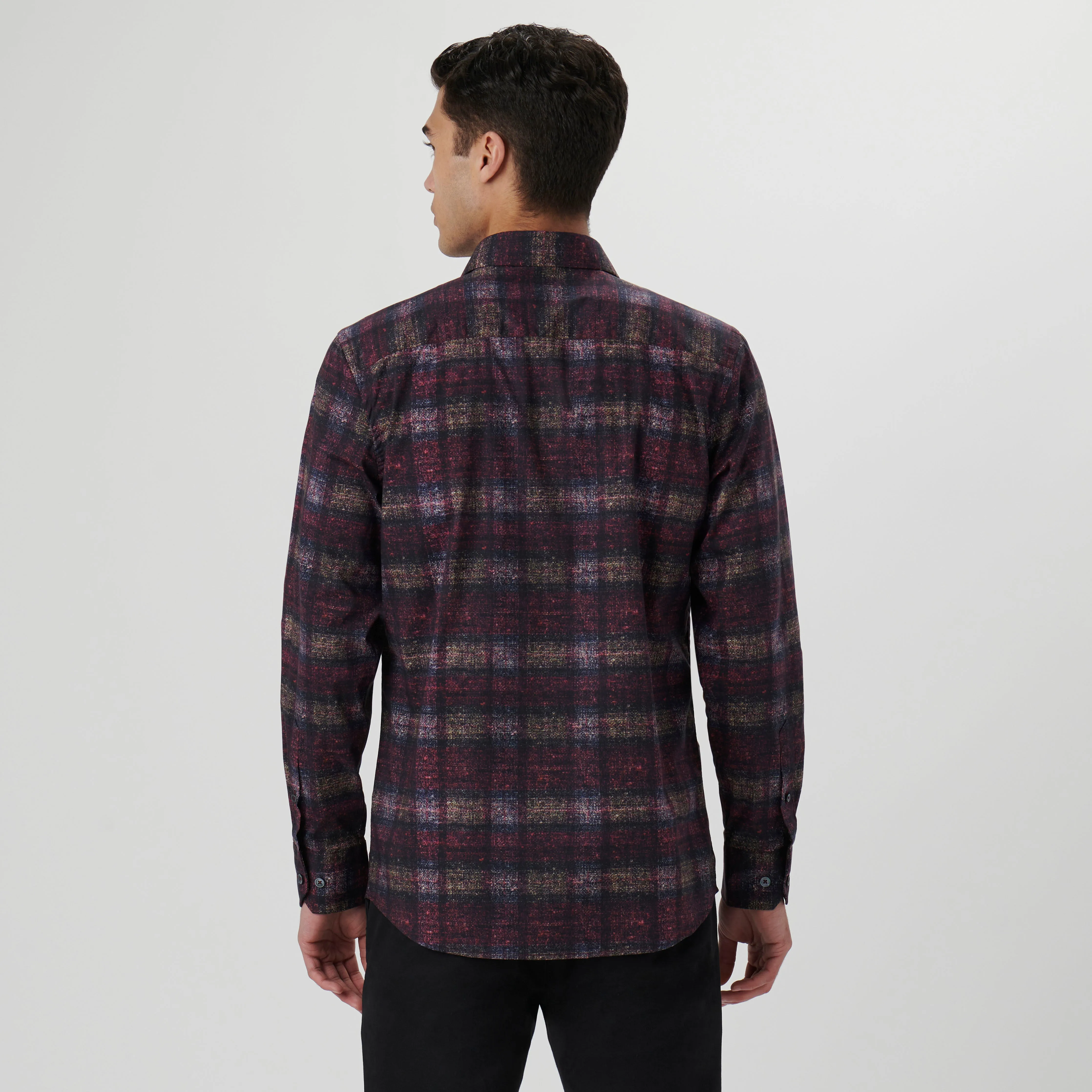 Julian Distressed Check Shirt sold by Bugatchi product image thumbnail 4