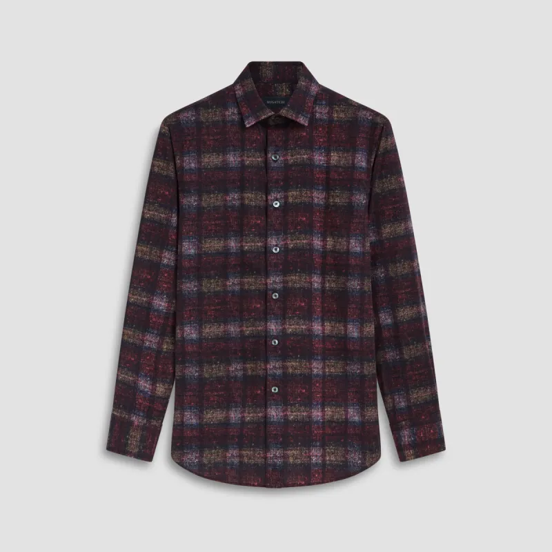 Julian Distressed Check Shirt sold by Bugatchi