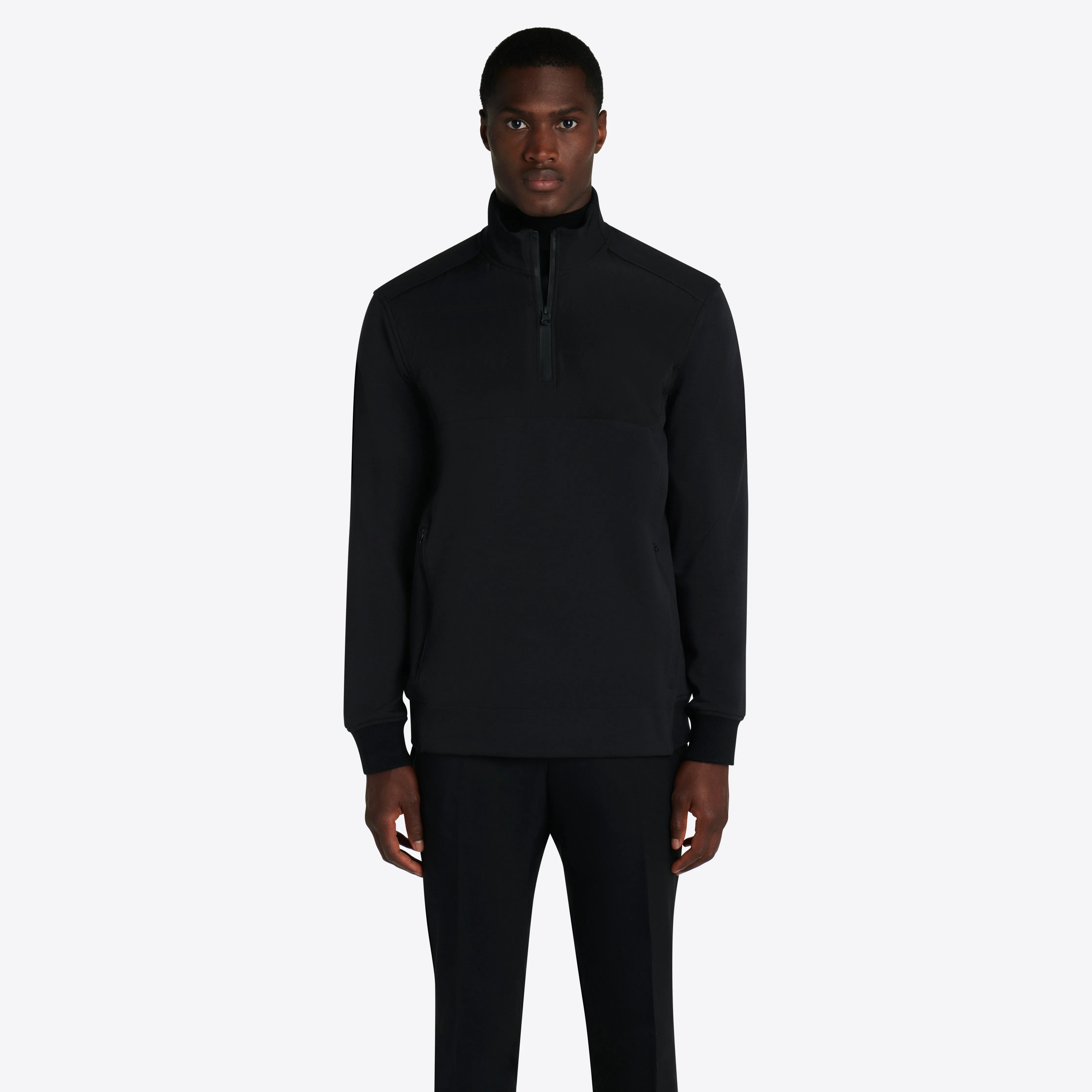 Solid Quarter Zip Mock Neck Pullover sold by Bugatchi product image thumbnail 2