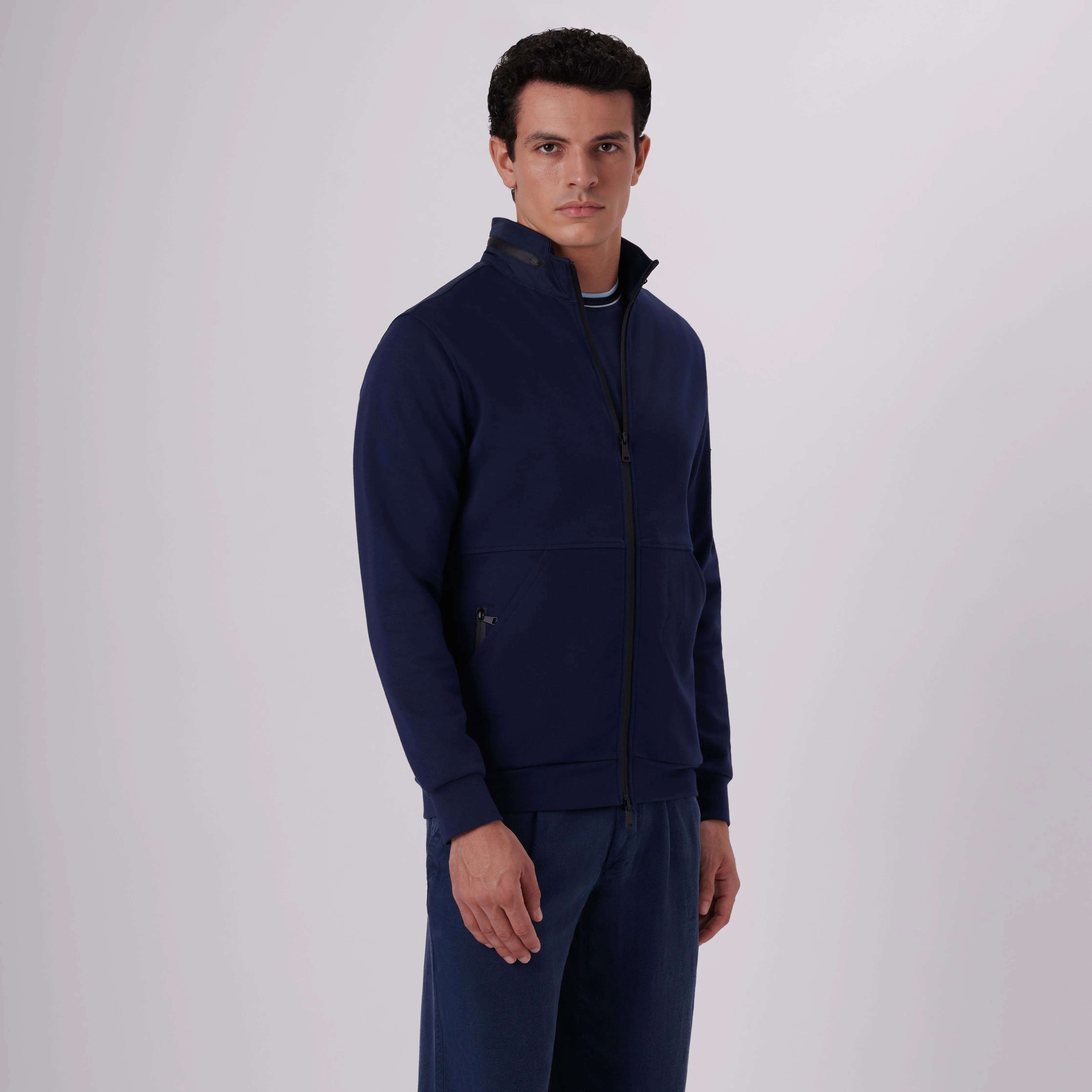 Mock Neck Jacket With Stow-Away Hood sold by Bugatchi product image thumbnail 3