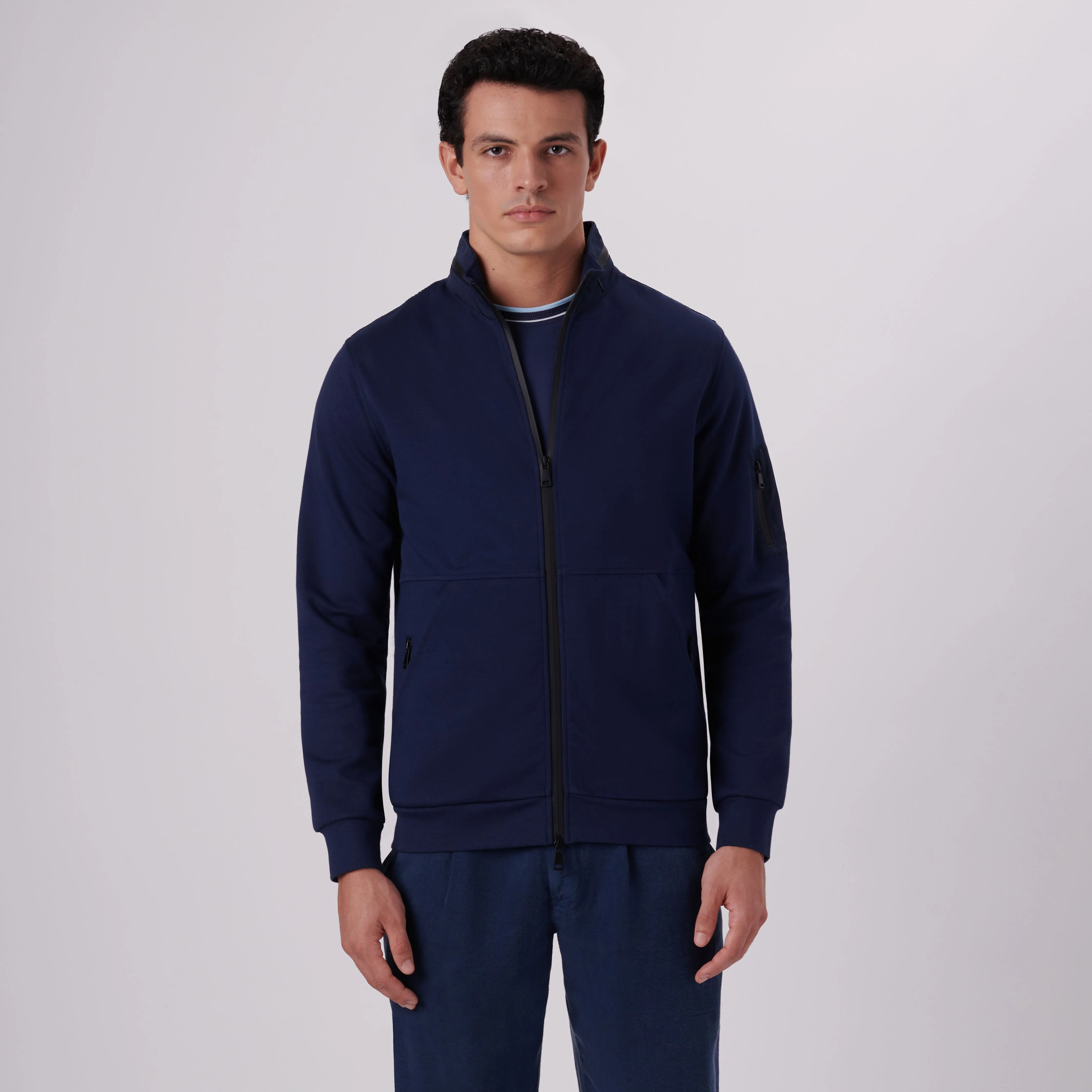 Mock Neck Jacket With Stow-Away Hood sold by Bugatchi product image thumbnail 2