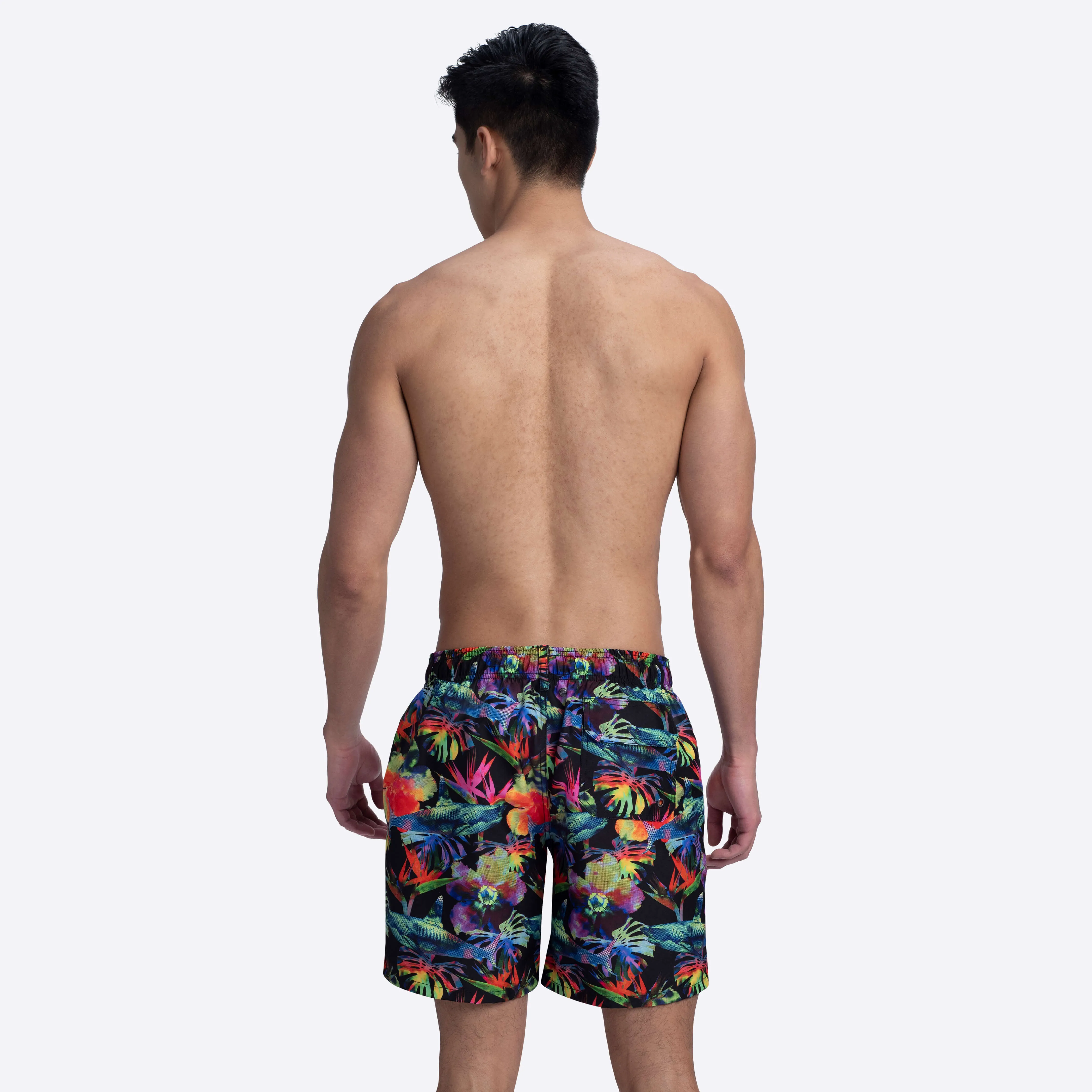 DELANO Tropical Shark Print Swim Trunks sold by Bugatchi product image thumbnail 4