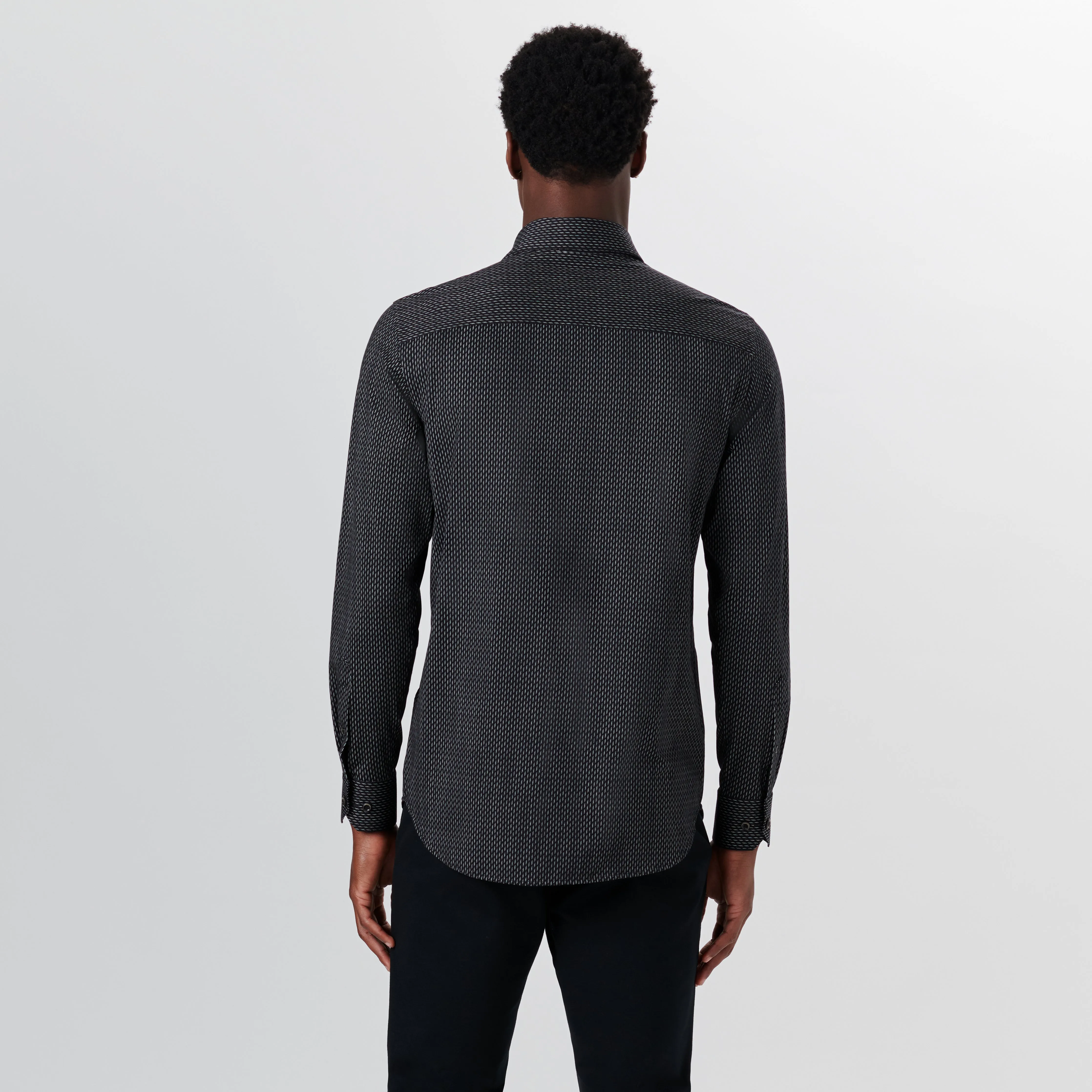 JAMES Chalk Stripe OoohCotton Shirt sold by Bugatchi product image thumbnail 4