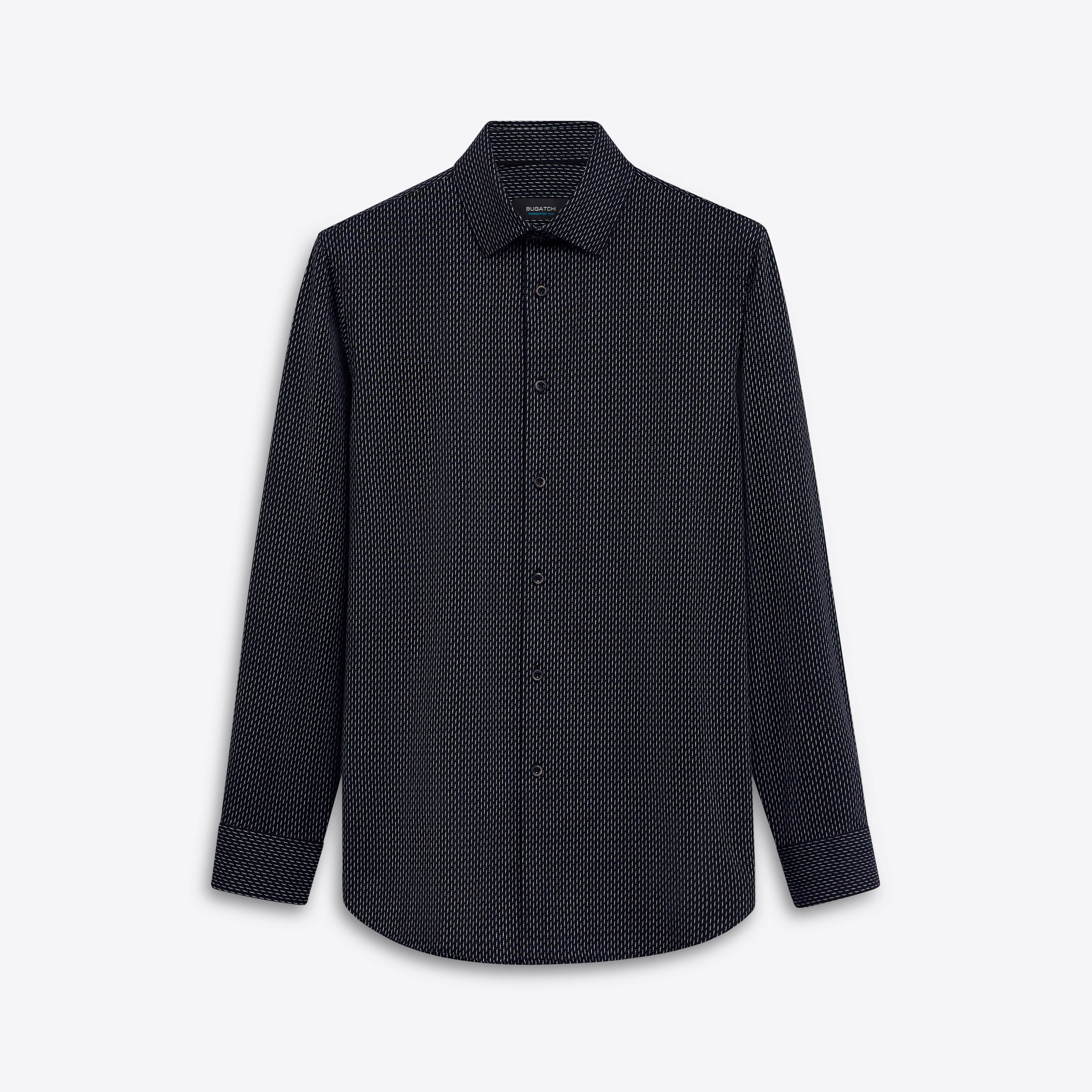 JAMES Chalk Stripe OoohCotton Shirt sold by Bugatchi