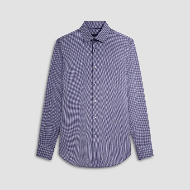 James Pin Diamond Check Print OoohCotton Shirt sold by Bugatchi