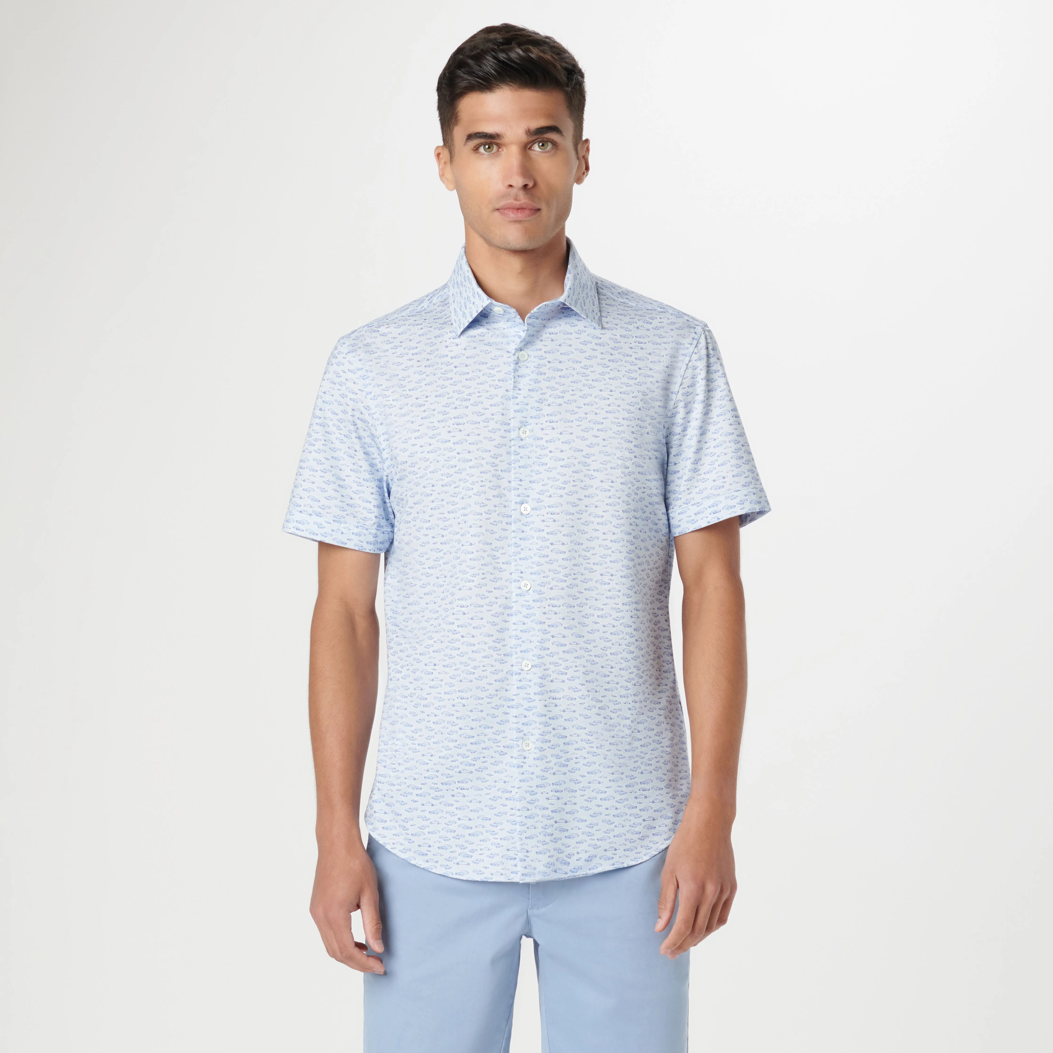 Miles Vintage Cars OoohCotton Short Sleeve Shirt sold by Bugatchi product image thumbnail 2