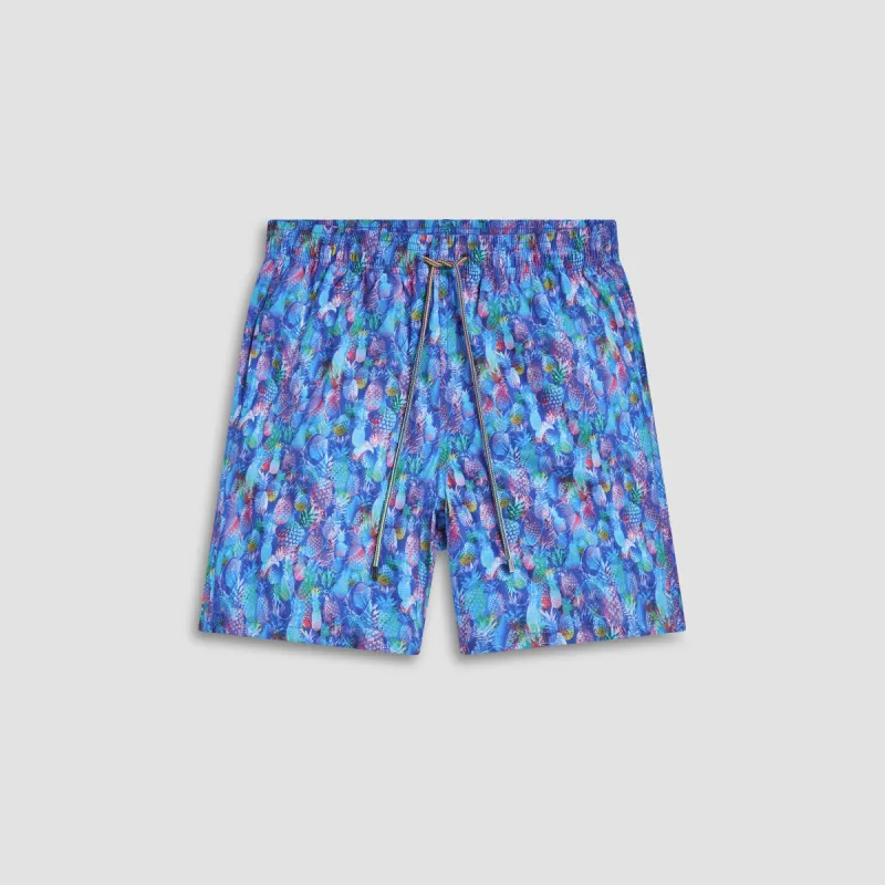 Cosmo Pineapple Swim Trunks made by Bugatchi