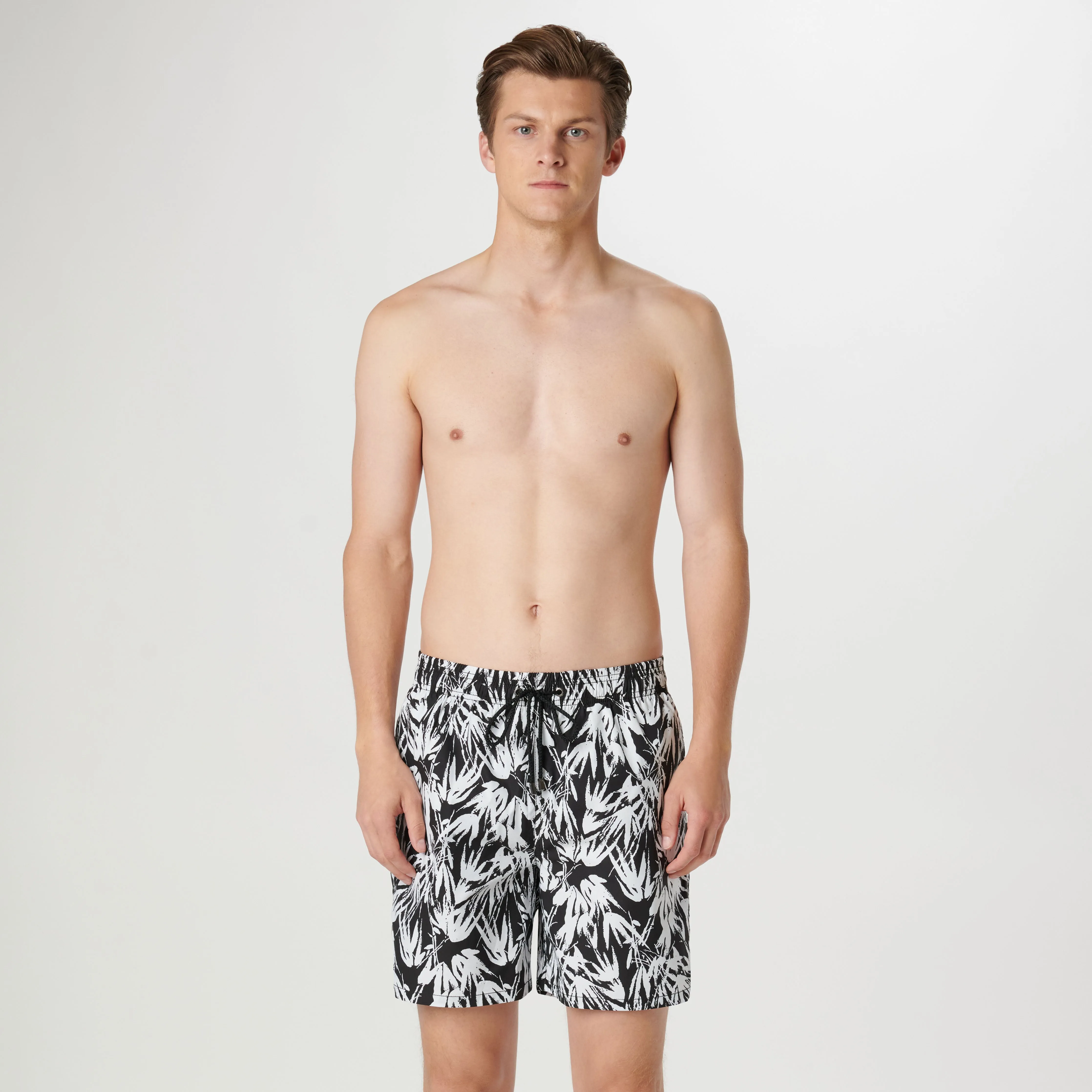Cosmo Leaf Print Swim Trunks sold by Bugatchi product image thumbnail 2
