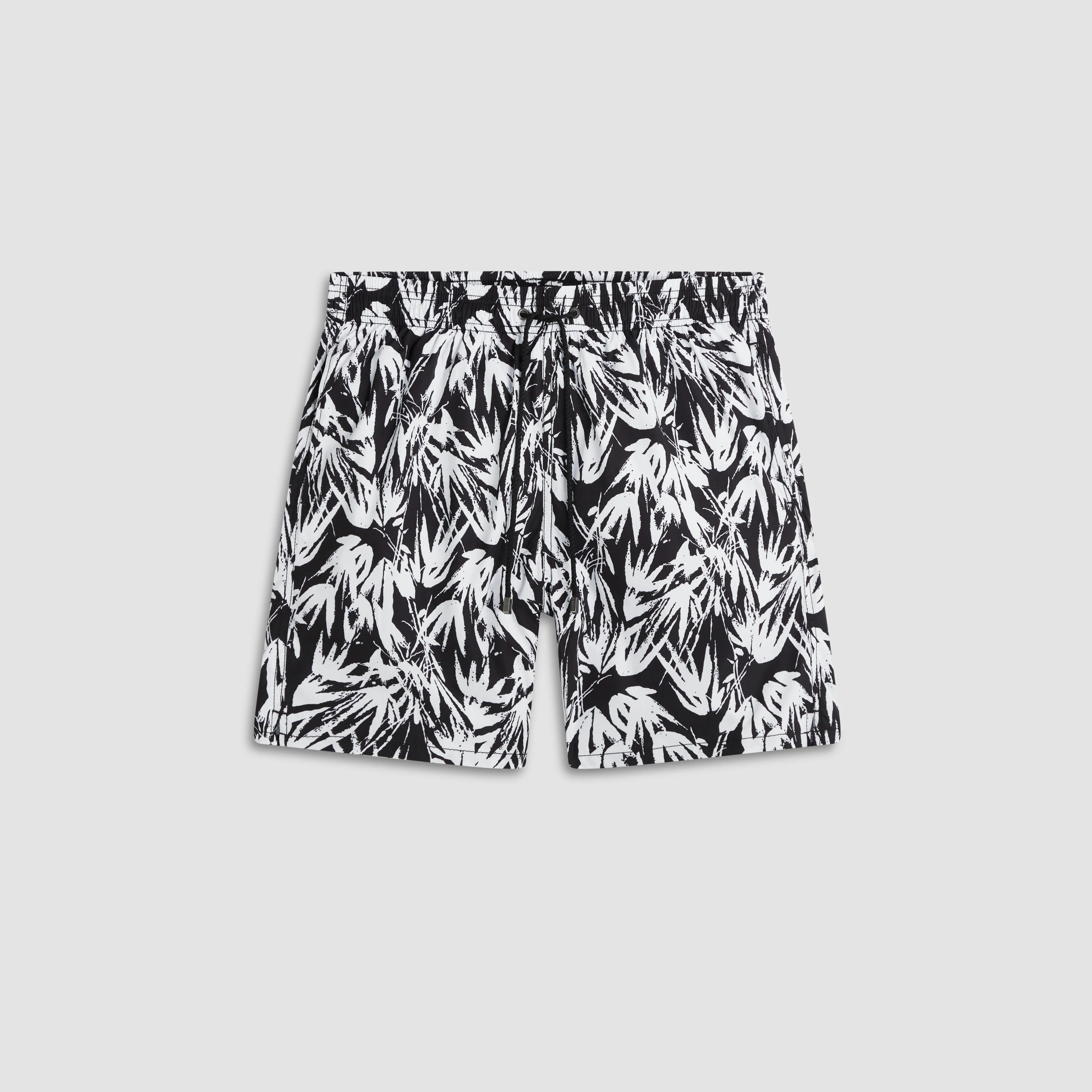 Cosmo Leaf Print Swim Trunks sold by Bugatchi
