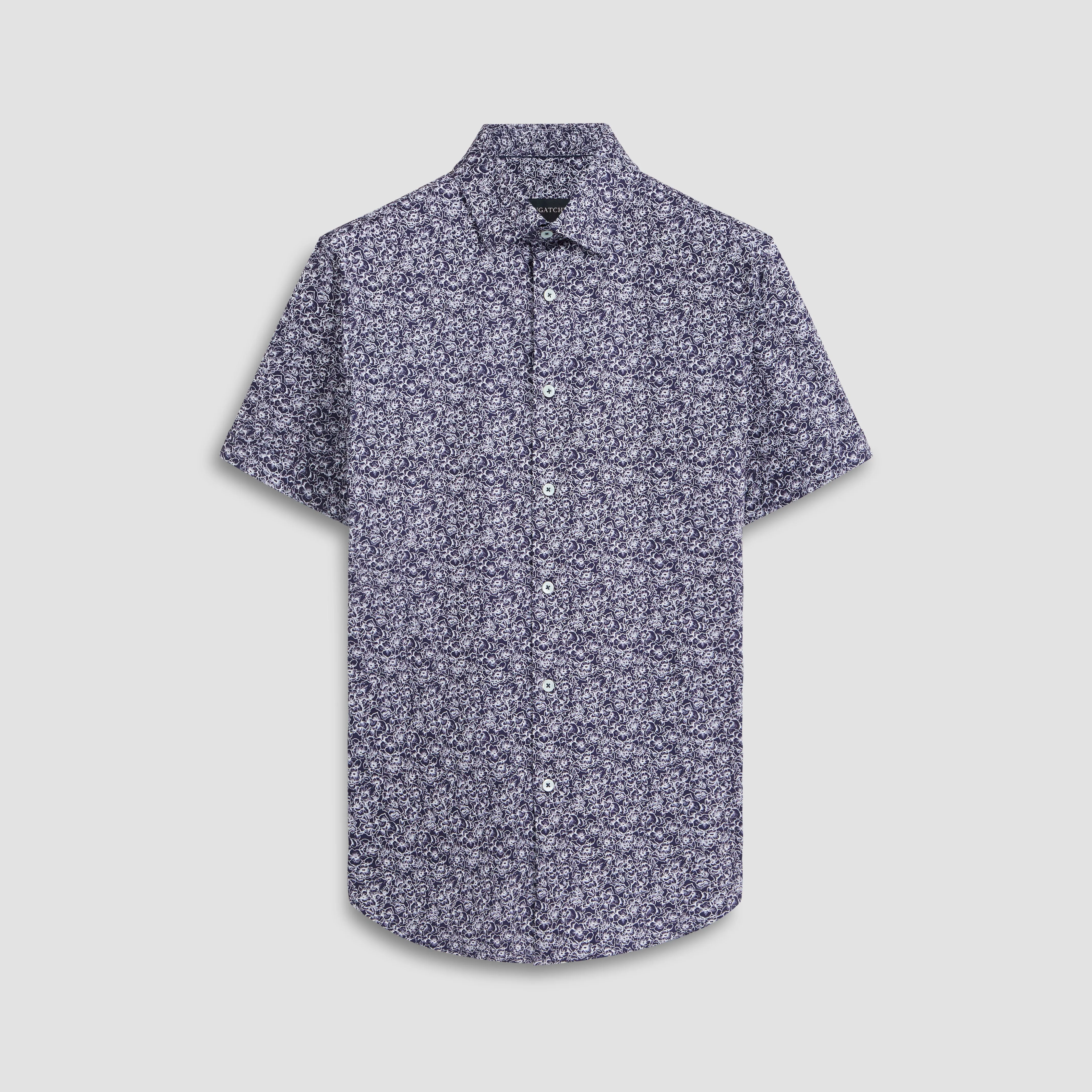 Miles Floral OoohCotton Short Sleeve Shirt sold by Bugatchi product image thumbnail 2