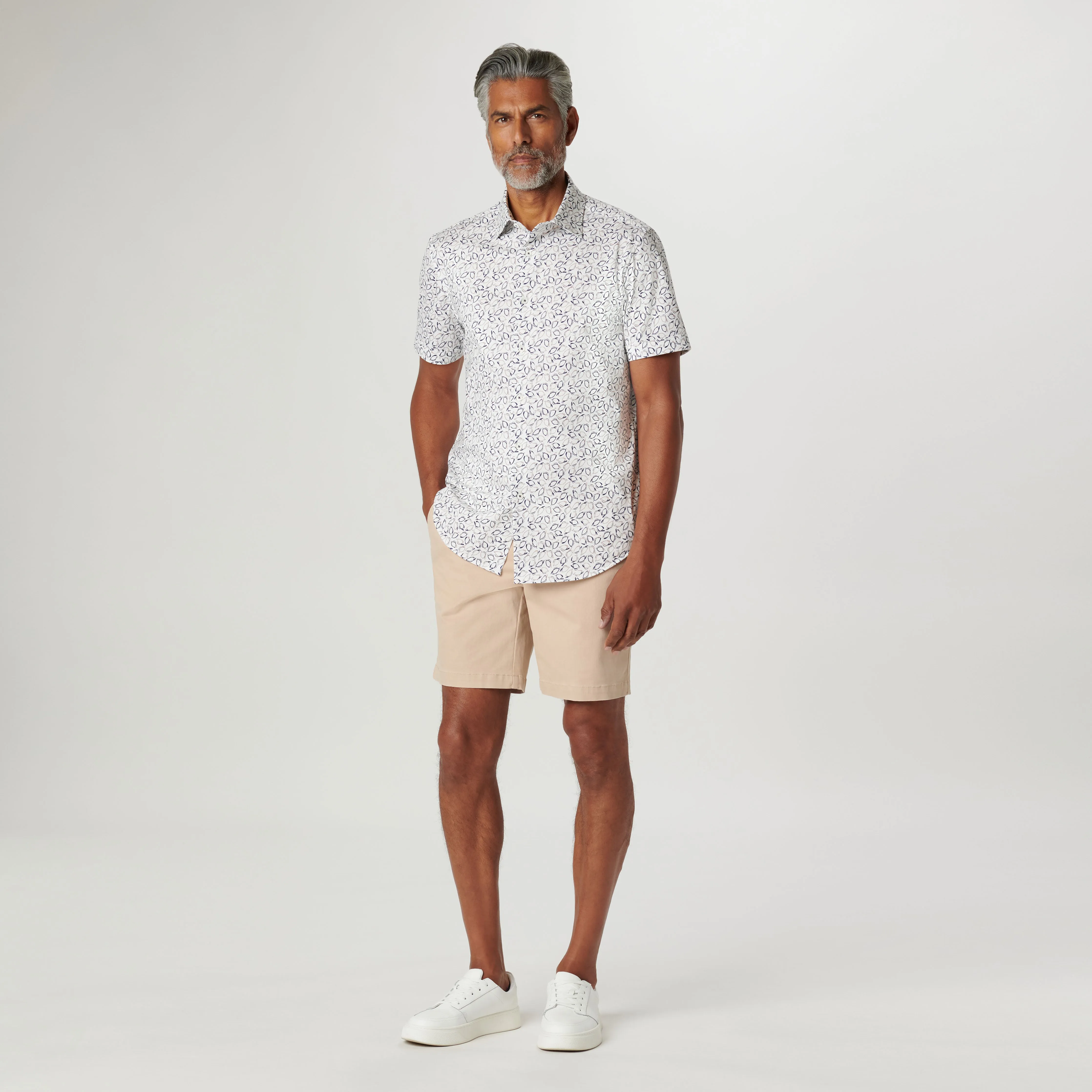 Miles Abstract OoohCotton Short Sleeve Shirt sold by Bugatchi product image thumbnail 5