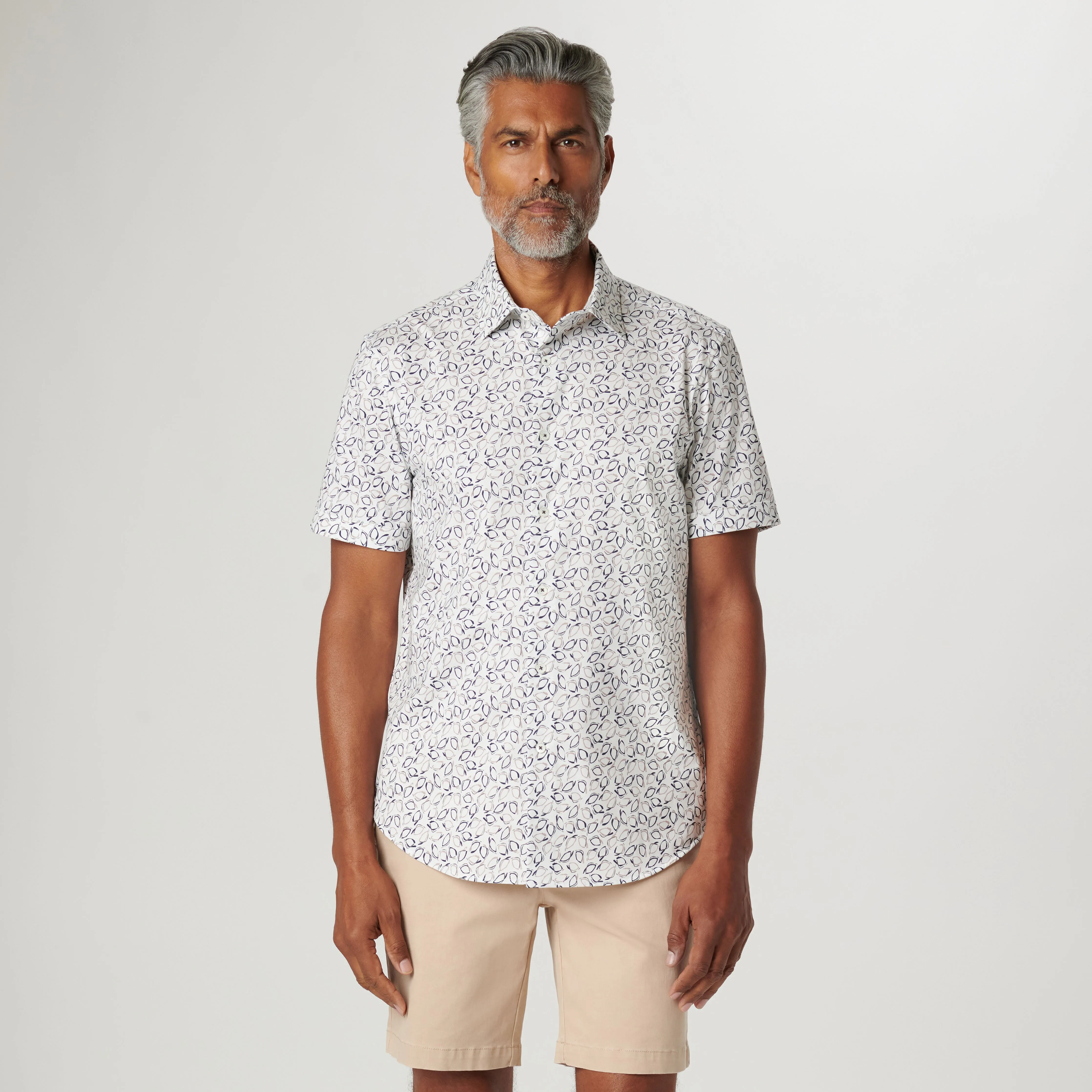 Miles Abstract OoohCotton Short Sleeve Shirt sold by Bugatchi product image thumbnail 2