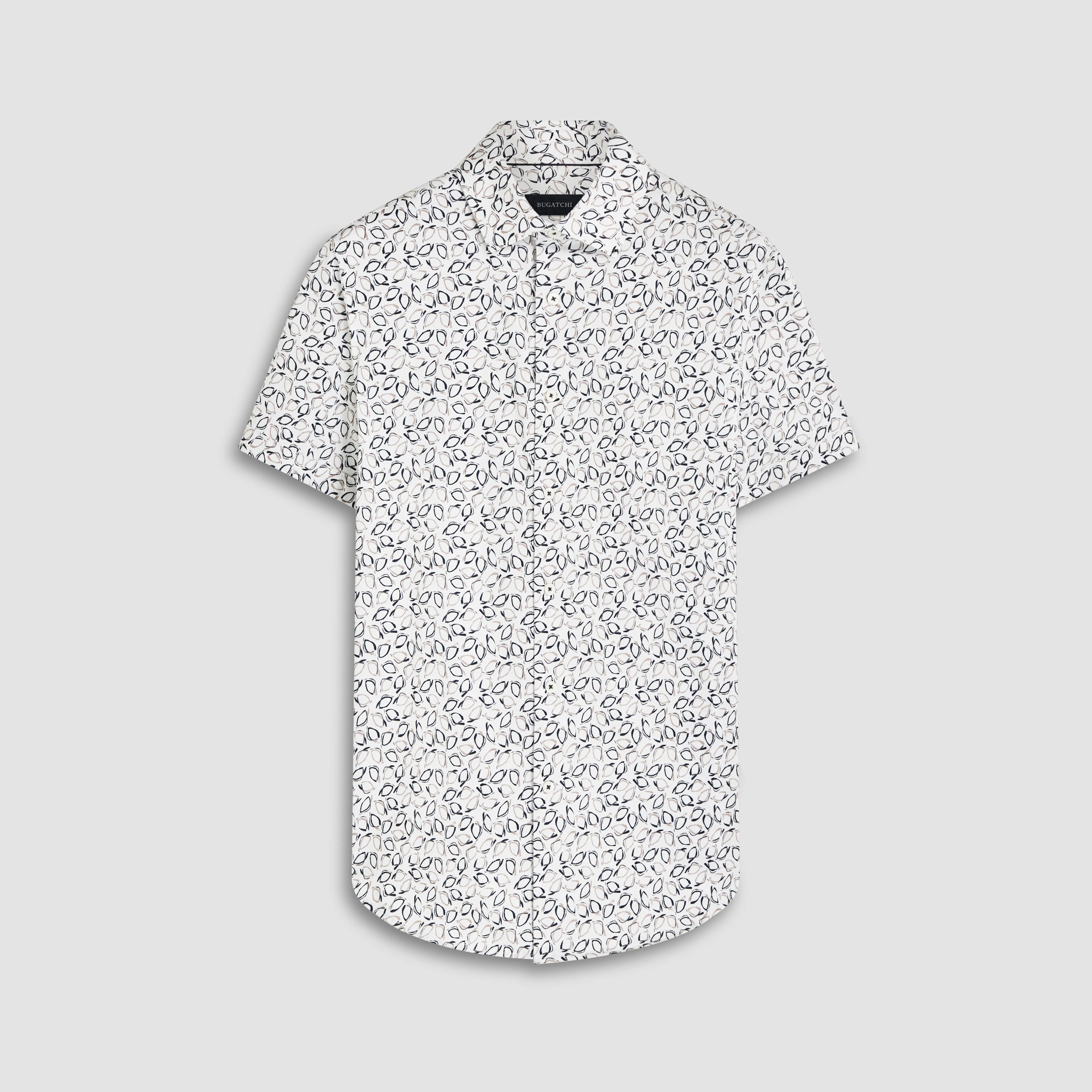 Miles Abstract OoohCotton Short Sleeve Shirt sold by Bugatchi