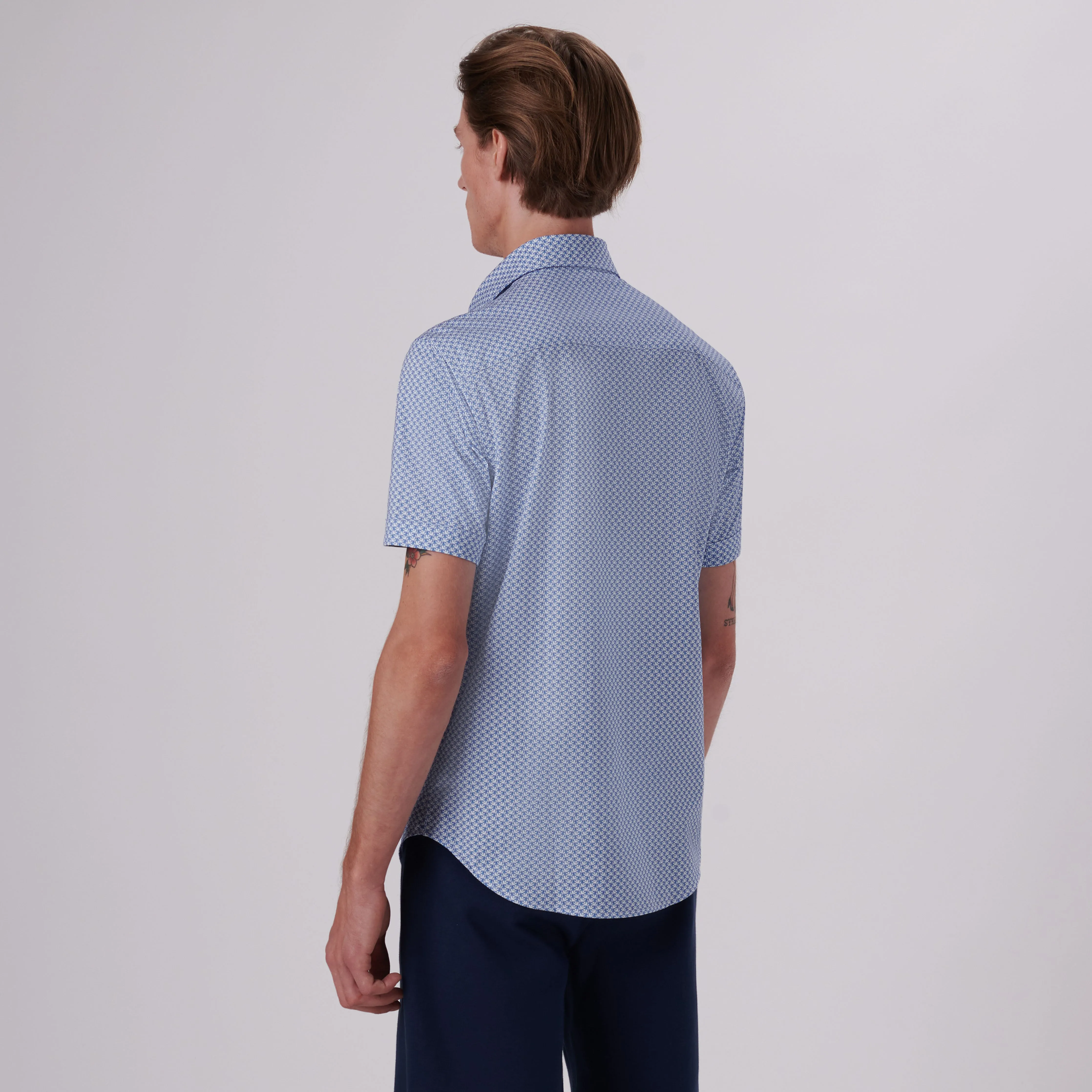 Miles Parasol Print OoohCotton Short Sleeve Shirt sold by Bugatchi product image thumbnail 4