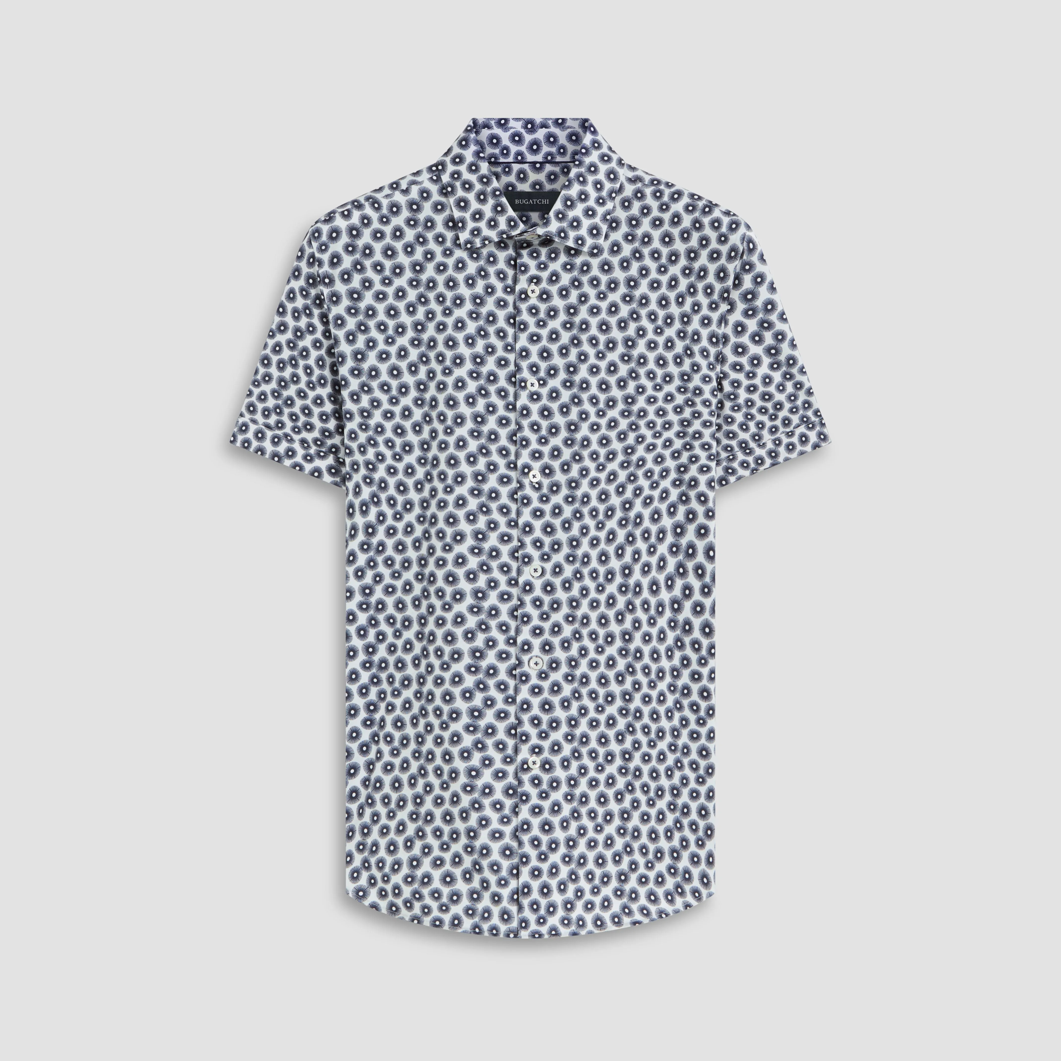 Miles Abstract OoohCotton Short Sleeve Shirt sold by Bugatchi