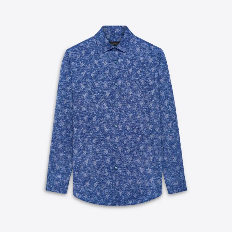 JAMES Paisley Print OoohCotton Shirt sold by Bugatchi