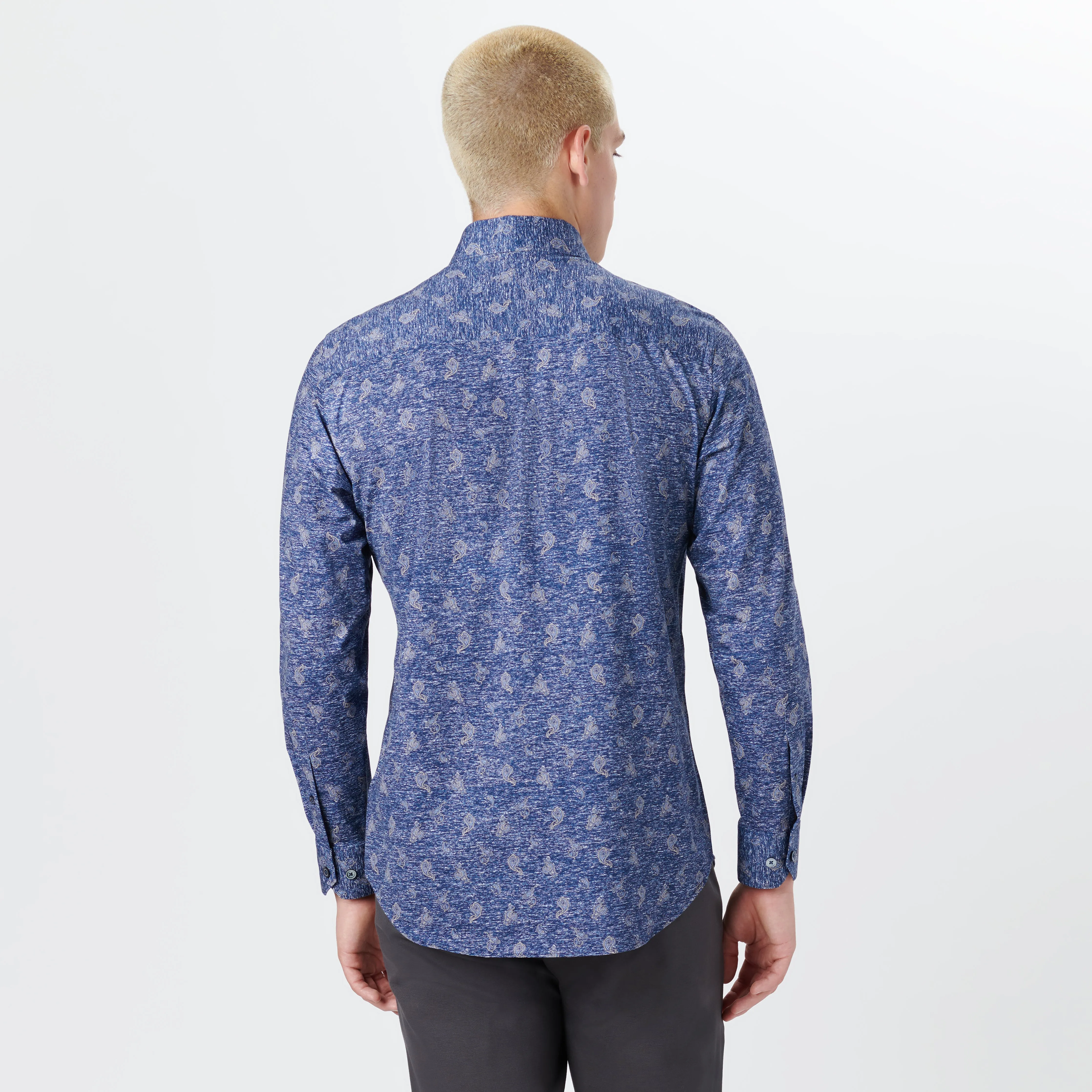 JAMES Paisley Print OoohCotton Shirt sold by Bugatchi product image thumbnail 4