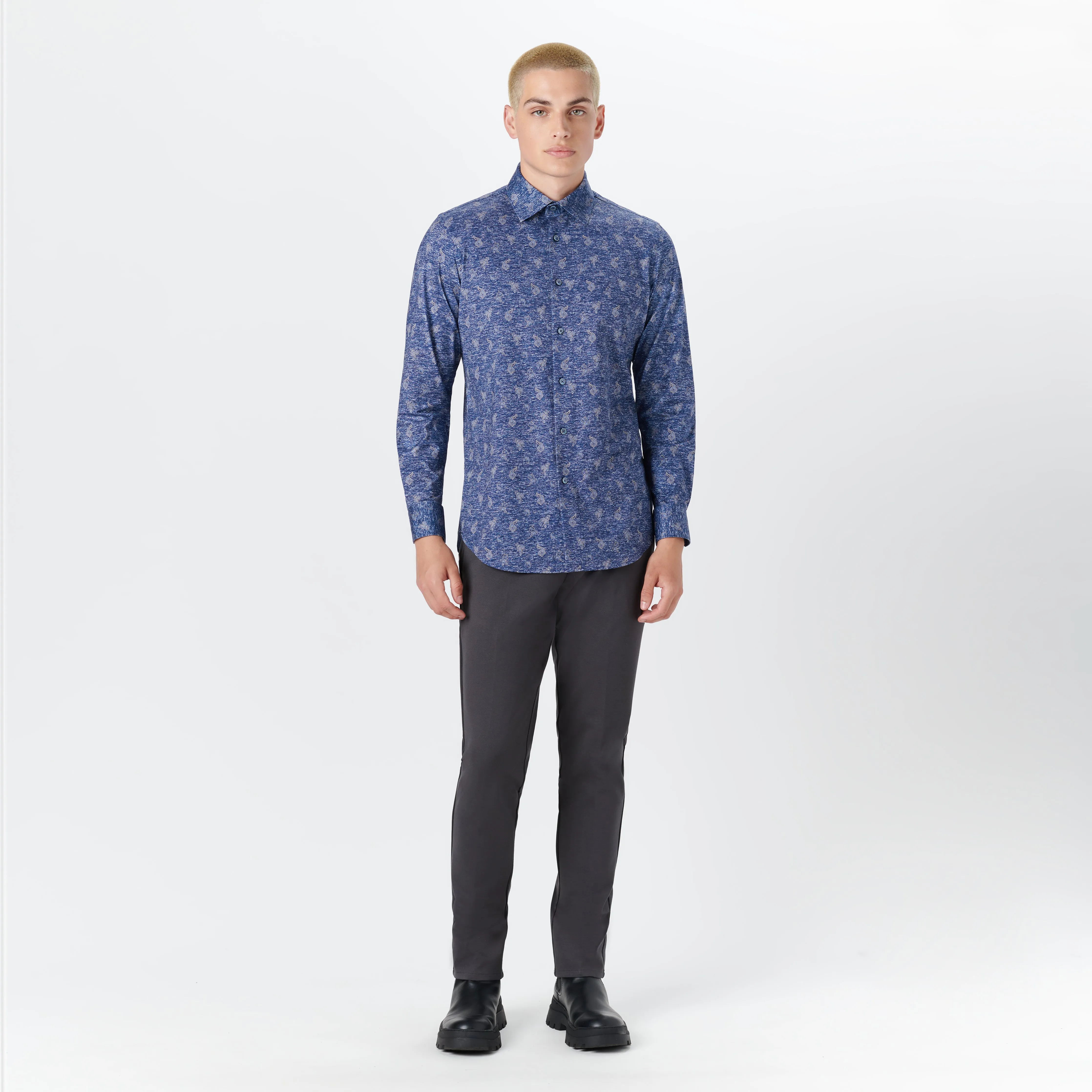 JAMES Paisley Print OoohCotton Shirt sold by Bugatchi product image thumbnail 5