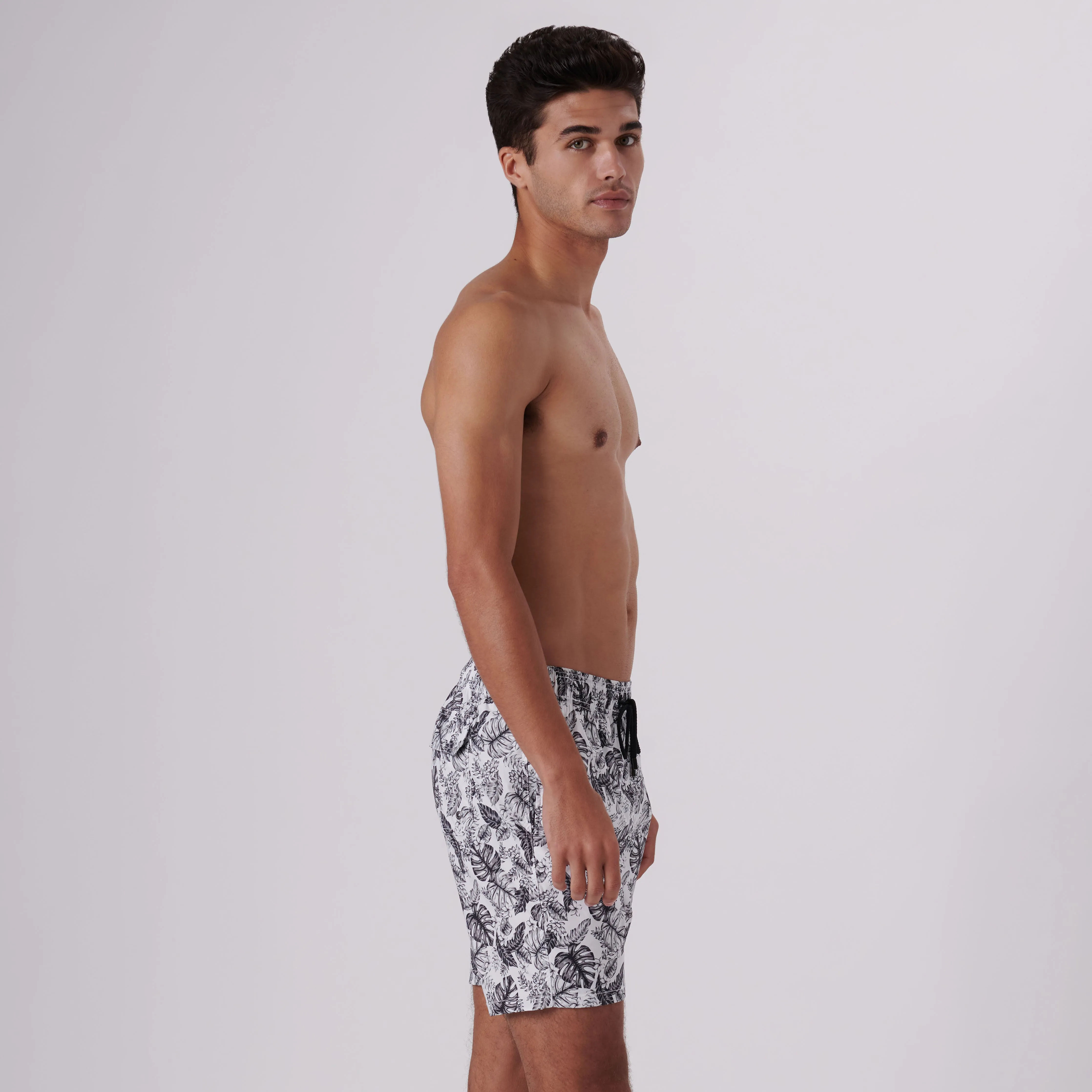 Cosmo Tropical Leaves Swim Trunks sold by Bugatchi product image thumbnail 4