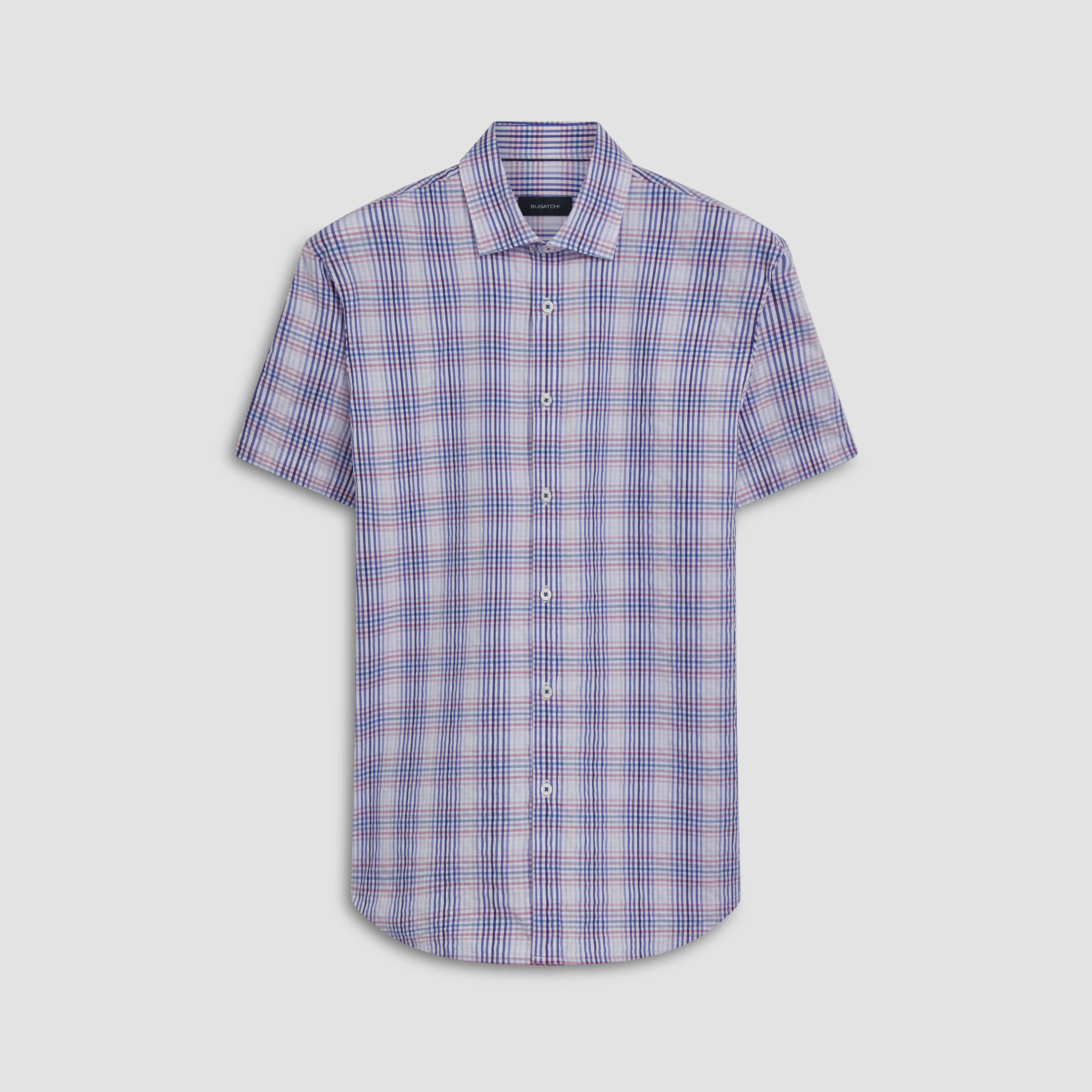 Orson Plaid Check Short Sleeve Shirt sold by Bugatchi