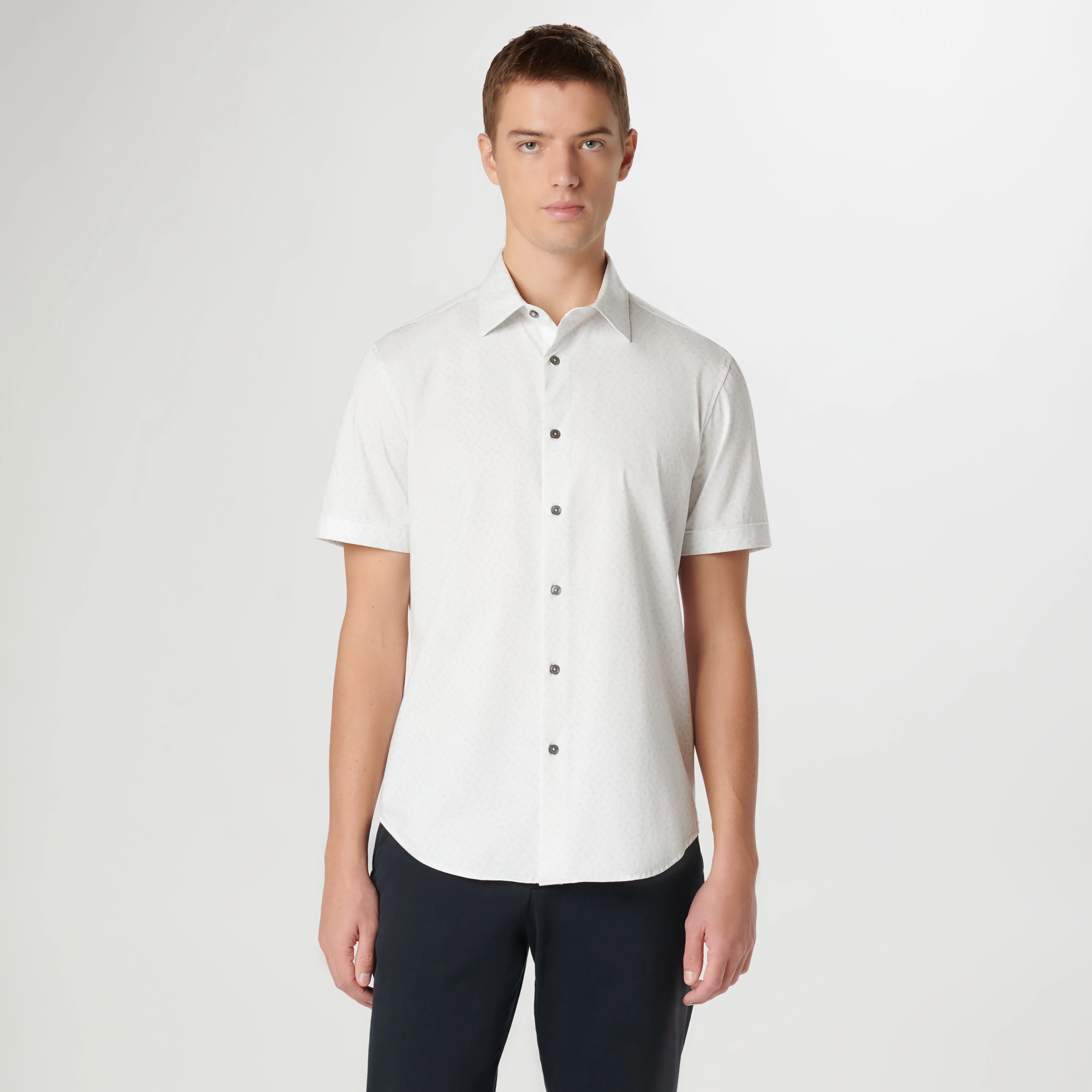 Miles Paisley OoohCotton Short Sleeve Shirt sold by Bugatchi product image thumbnail 2