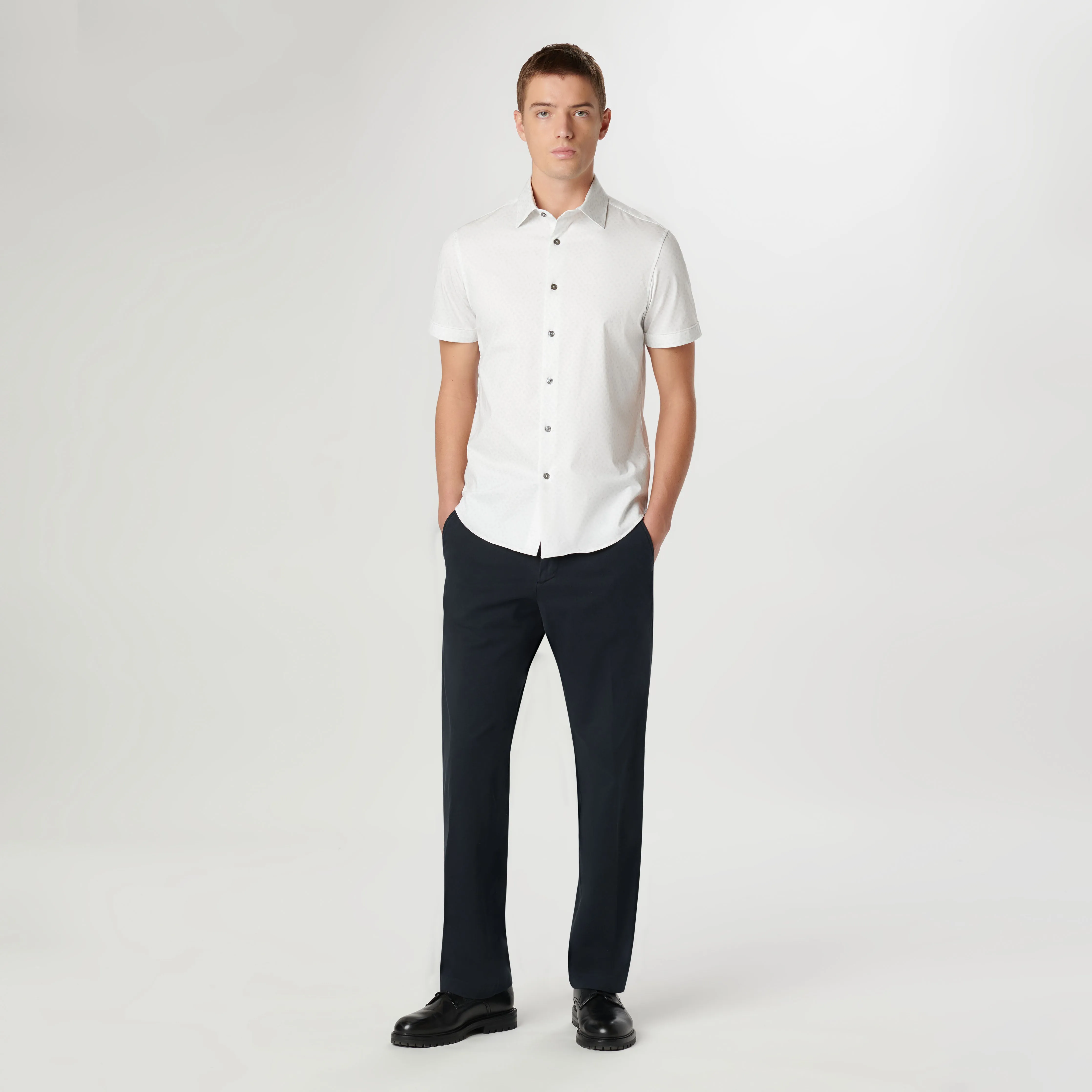 Miles Paisley OoohCotton Short Sleeve Shirt sold by Bugatchi product image thumbnail 5