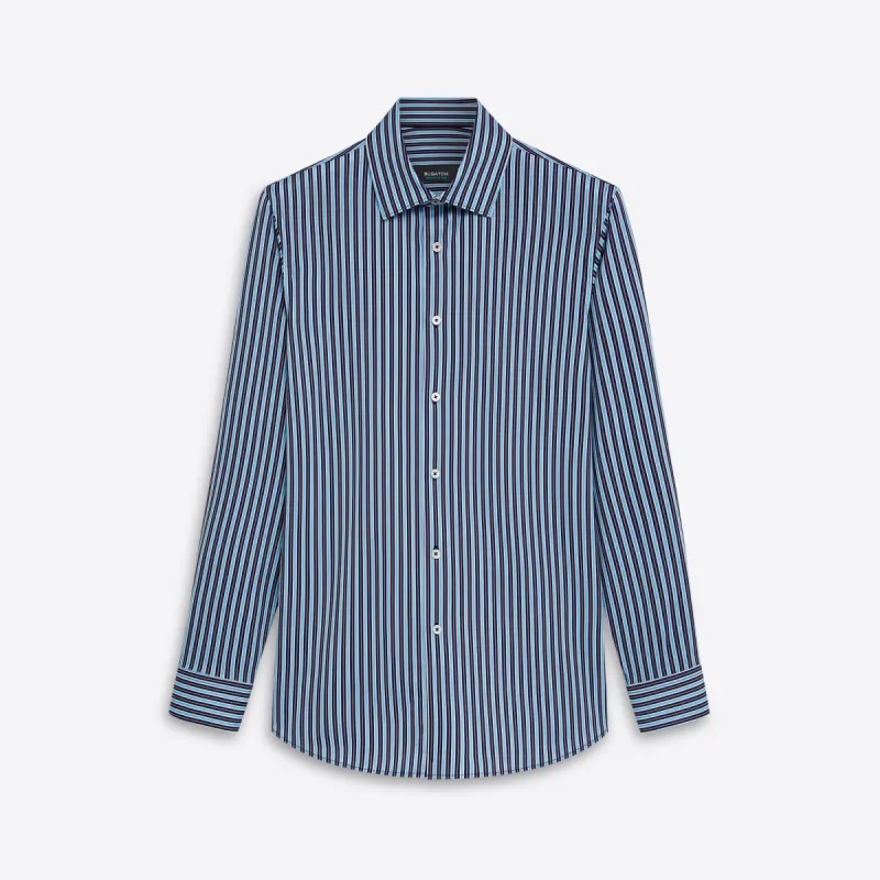 JAMES Shadow Stripe OoohCotton Shirt sold by Bugatchi