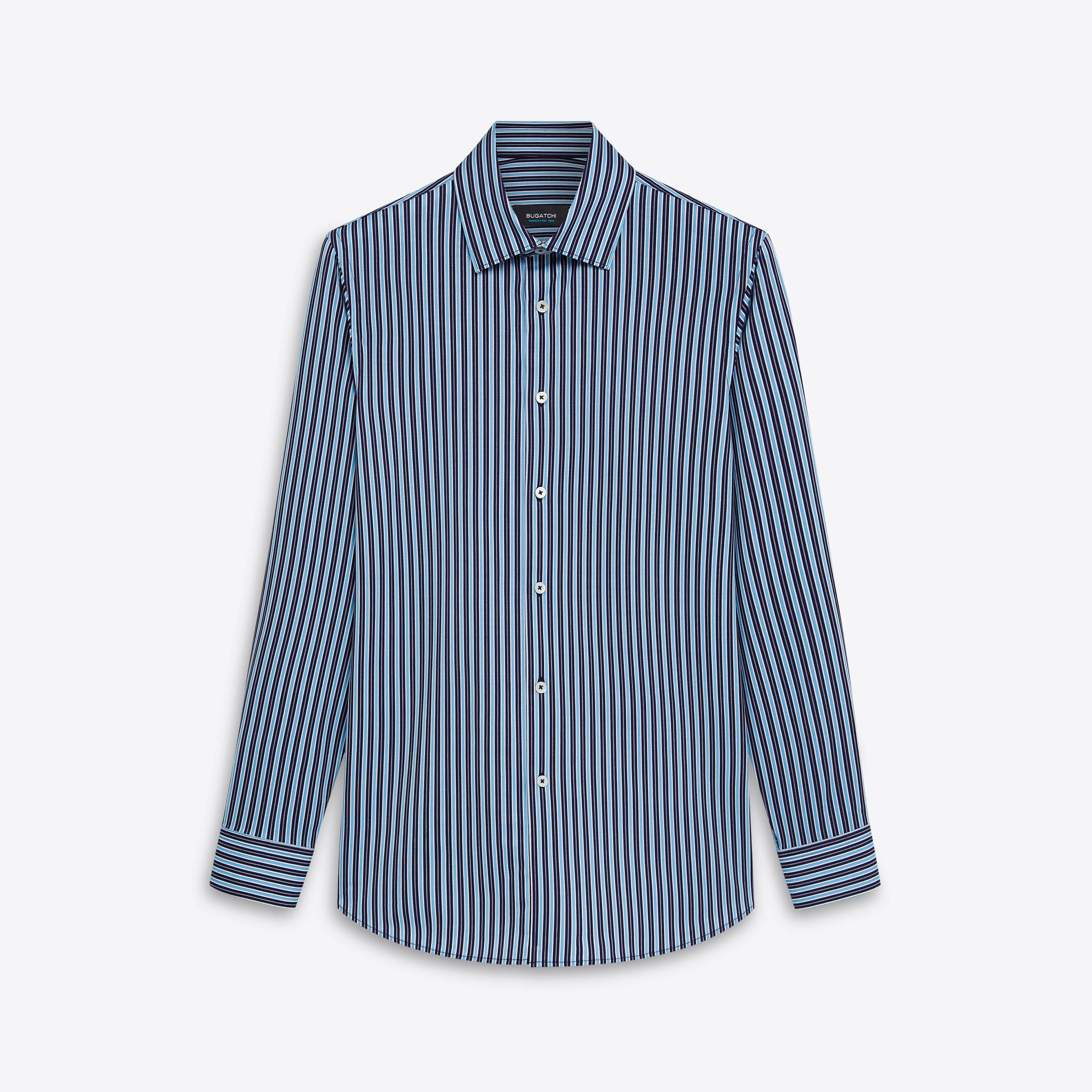 JAMES Shadow Stripe OoohCotton Shirt sold by Bugatchi