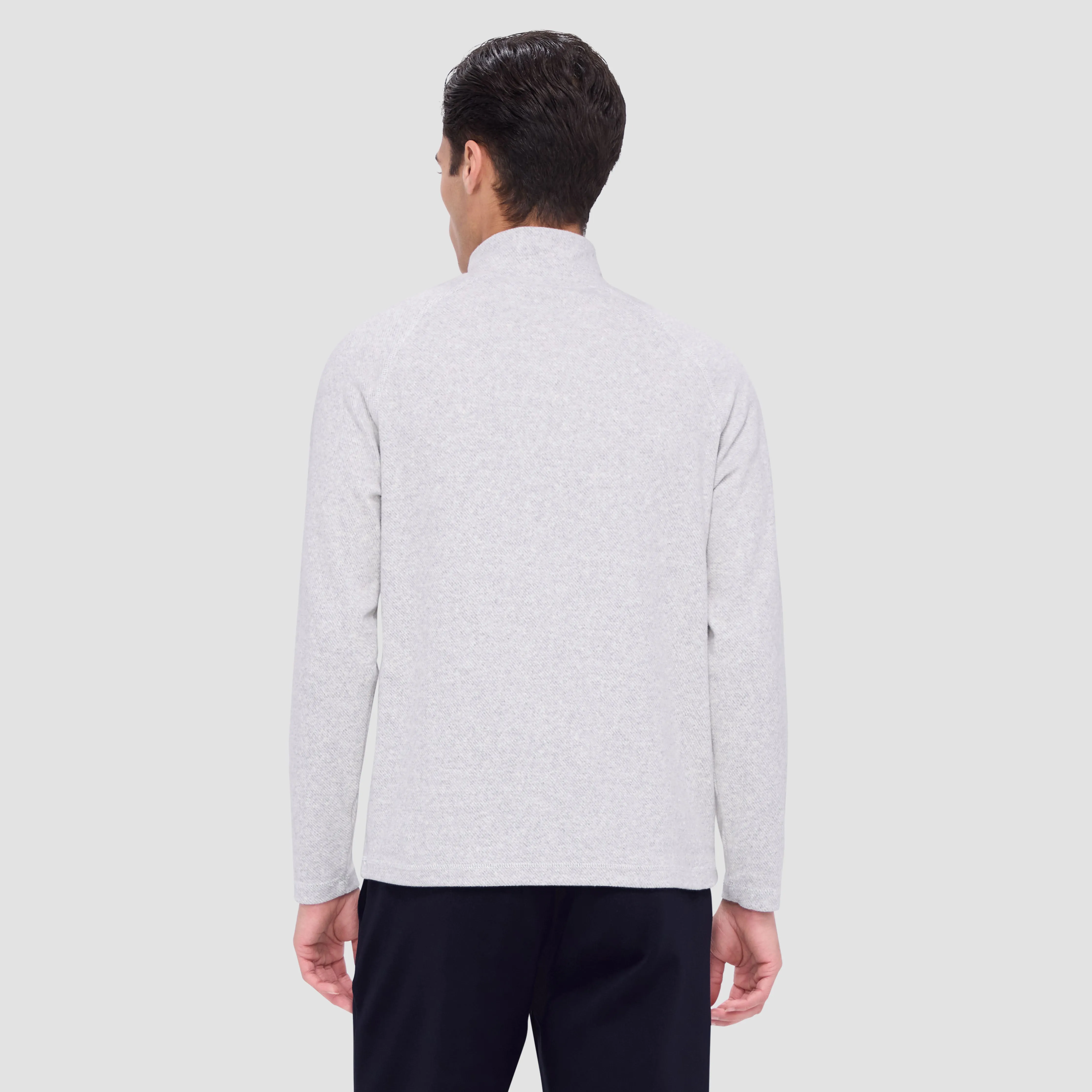 Diagonal Pinstripe Quarter-Zip Pullover sold by Bugatchi product image thumbnail 4