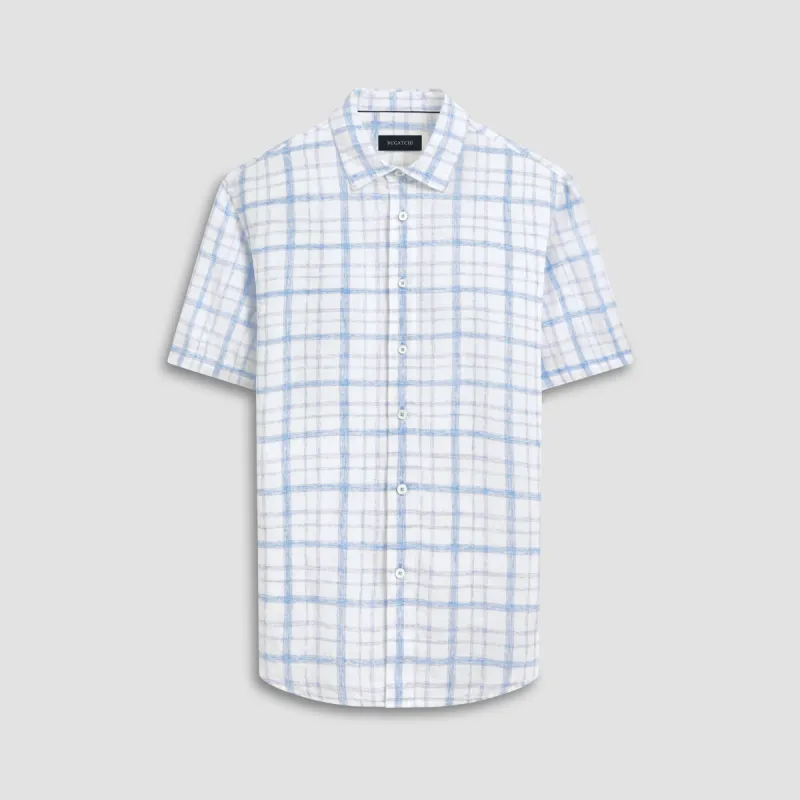 Orson Tattersall Check Short Sleeve Shirt sold by Bugatchi