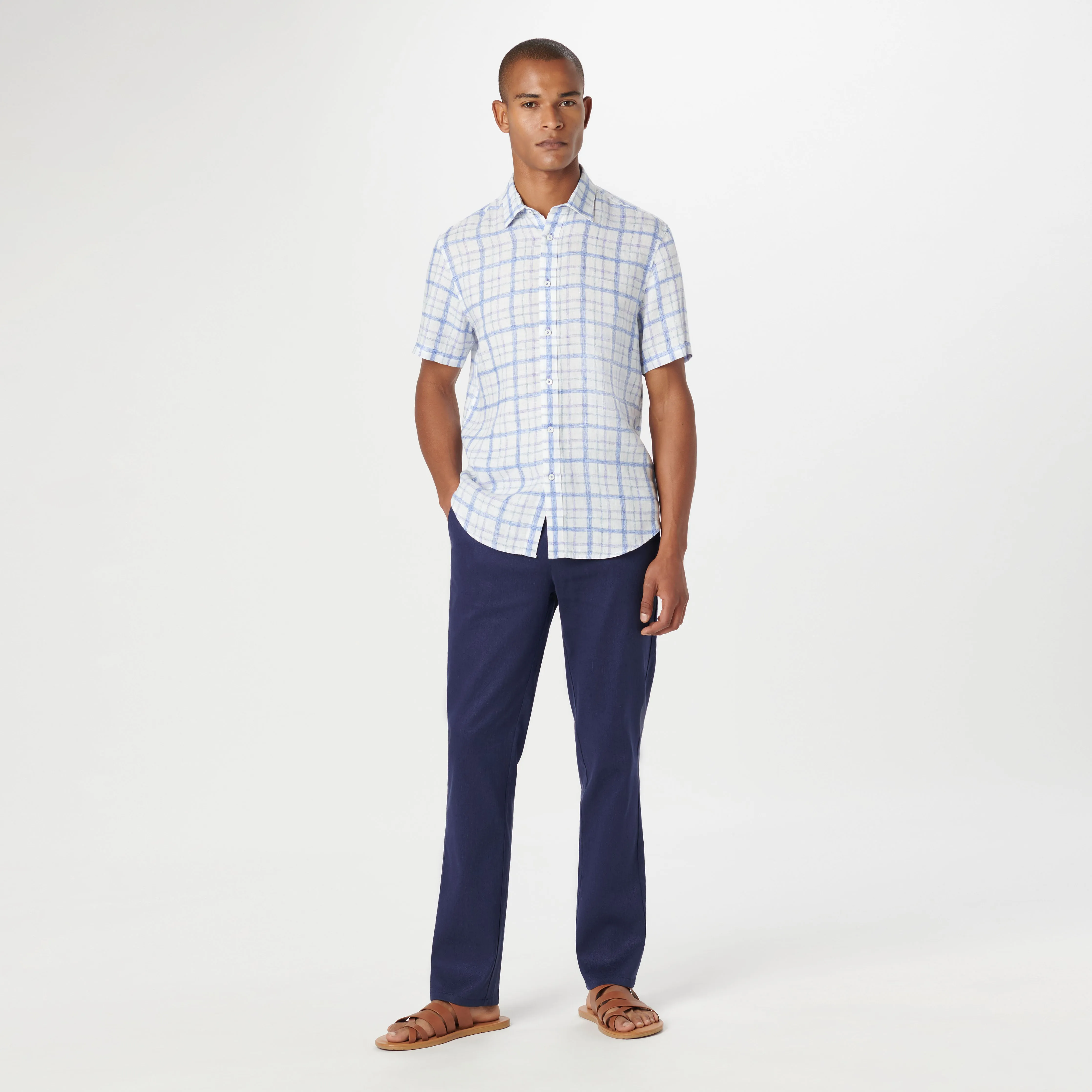 Orson Tattersall Check Short Sleeve Shirt sold by Bugatchi product image thumbnail 5