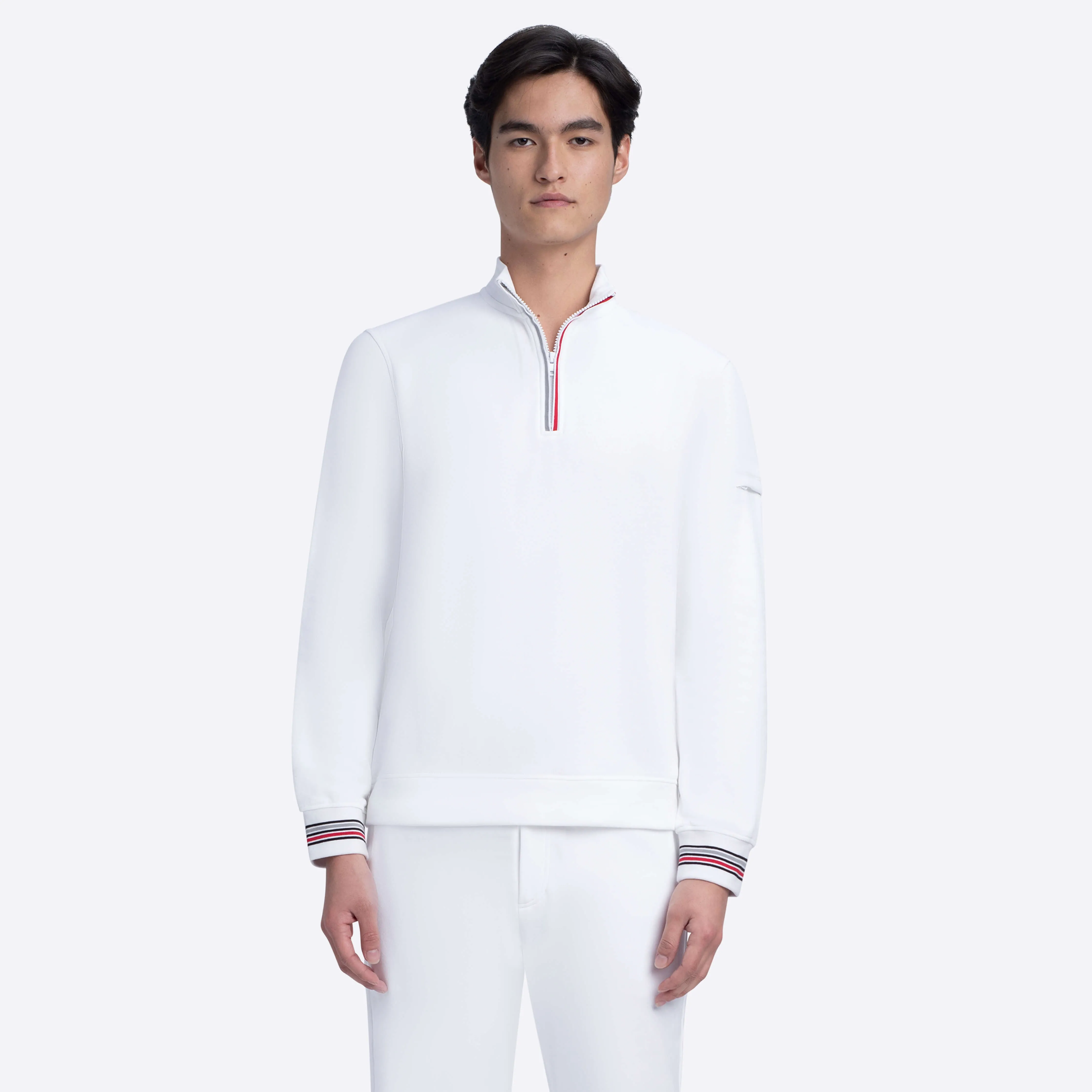 Quarter Zip Mock Neck Sweatshirt sold by Bugatchi product image thumbnail 2