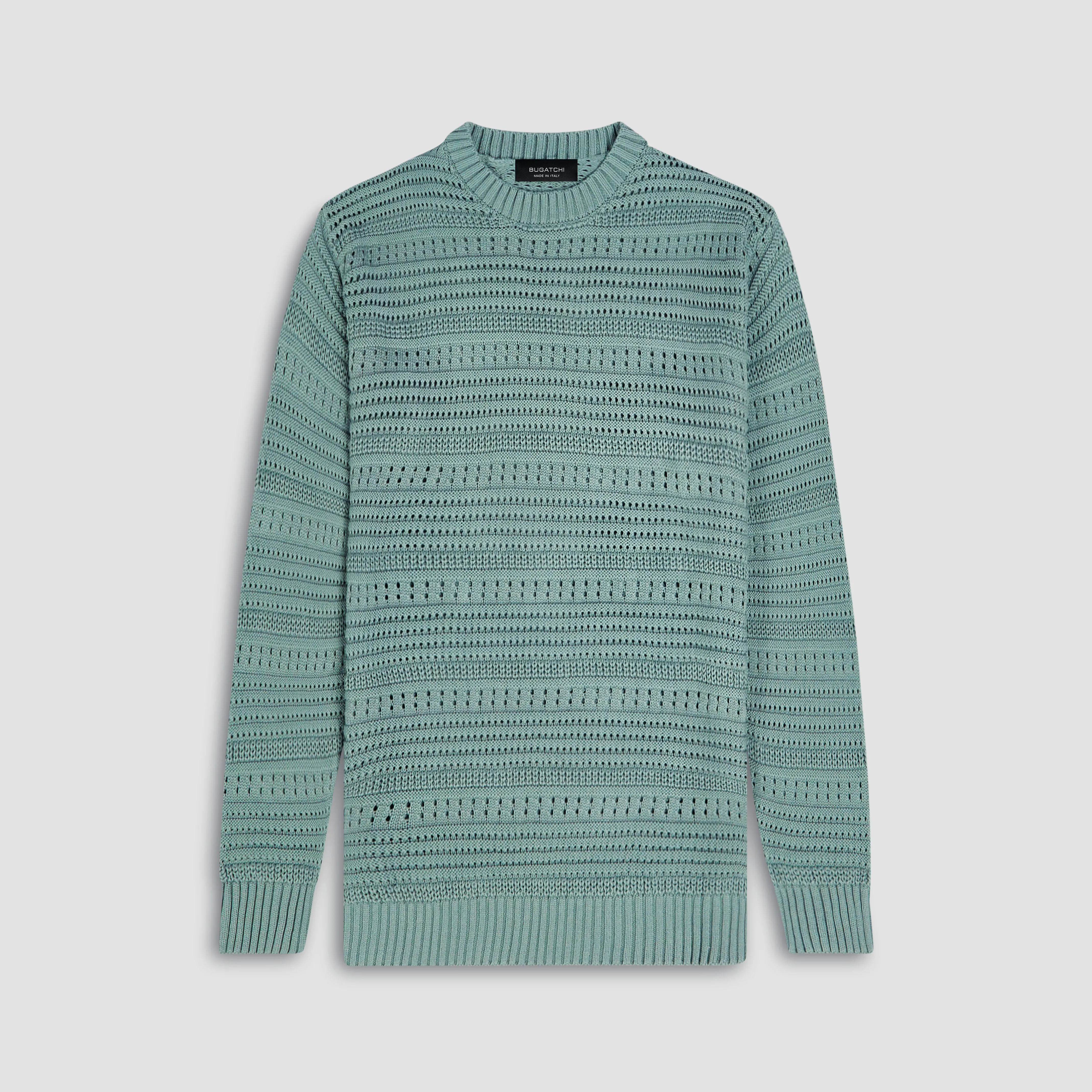 Patterned Crew Neck Sweater sold by Bugatchi