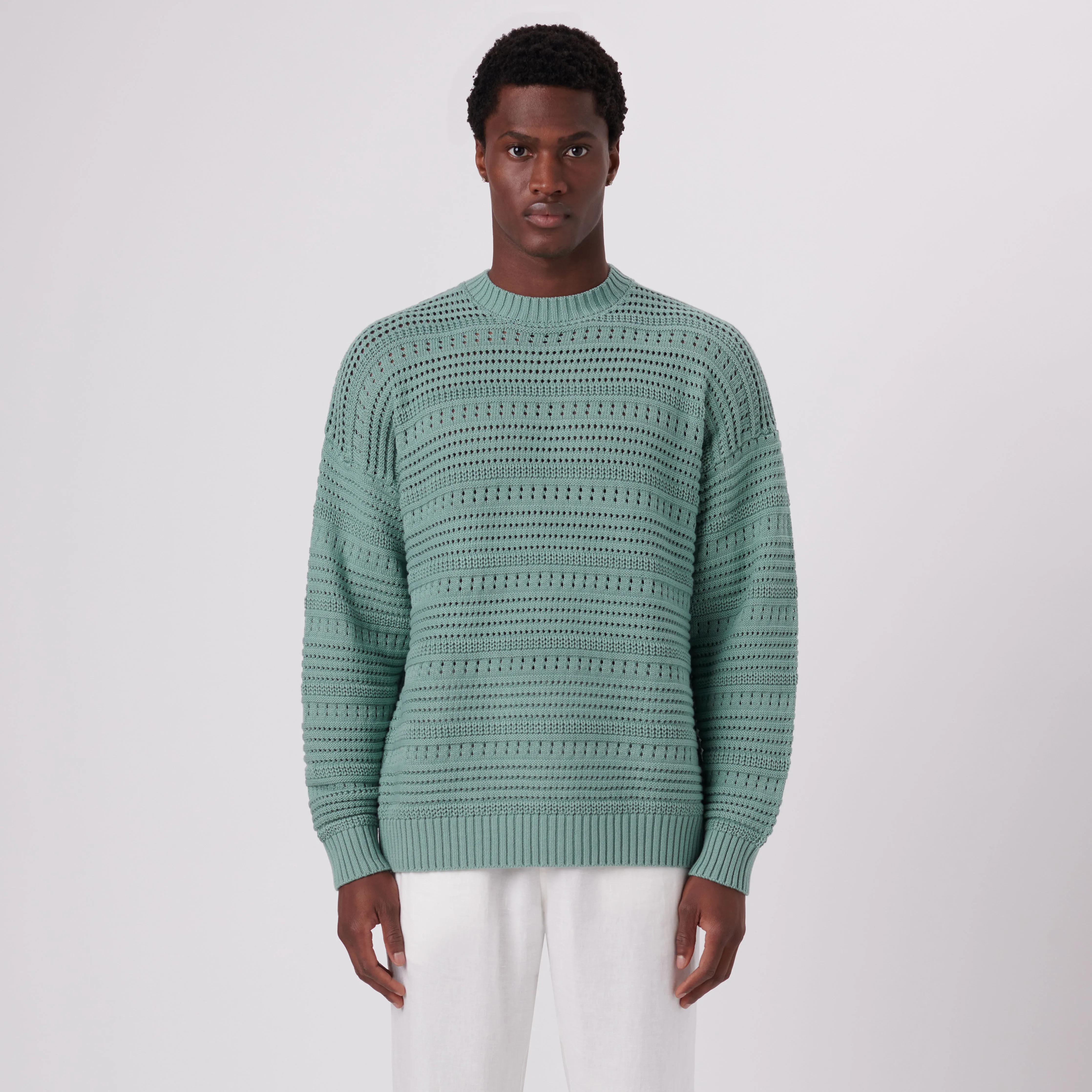 Patterned Crew Neck Sweater sold by Bugatchi product image thumbnail 2