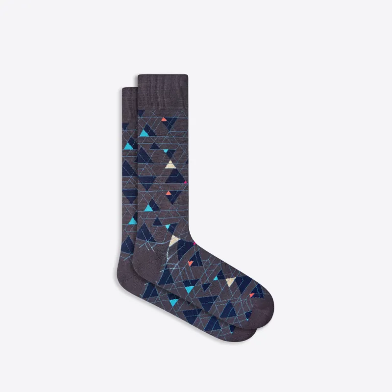 Geometric Mid-Calf Socks sold by Bugatchi