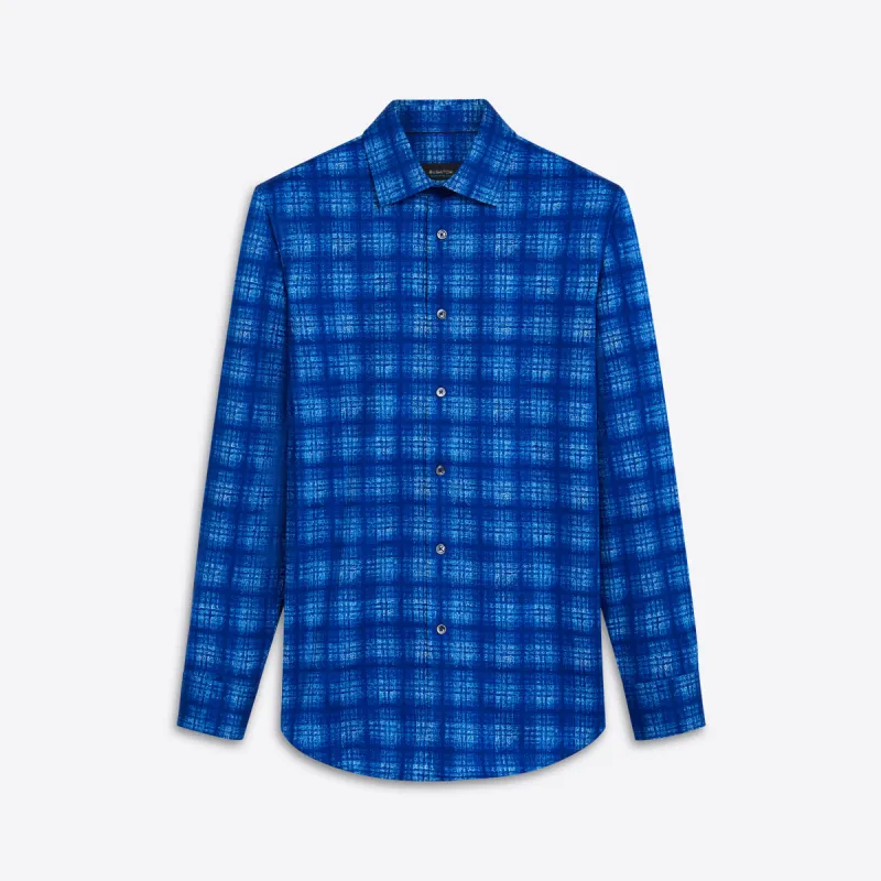 JAMES Windowpane Check OoohCotton Shirt sold by Bugatchi