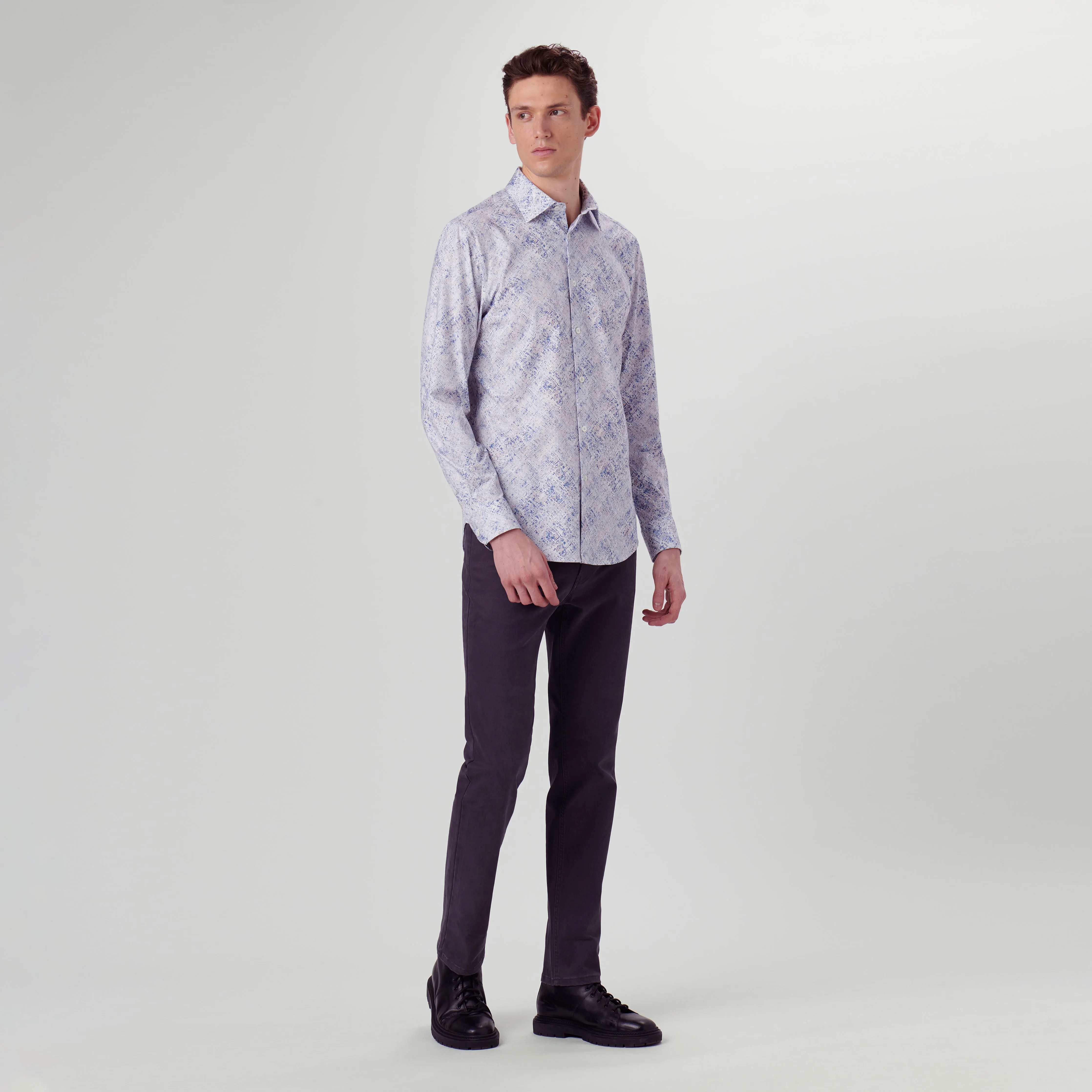 James Watercolor Print OoohCotton Shirt sold by Bugatchi product image thumbnail 5