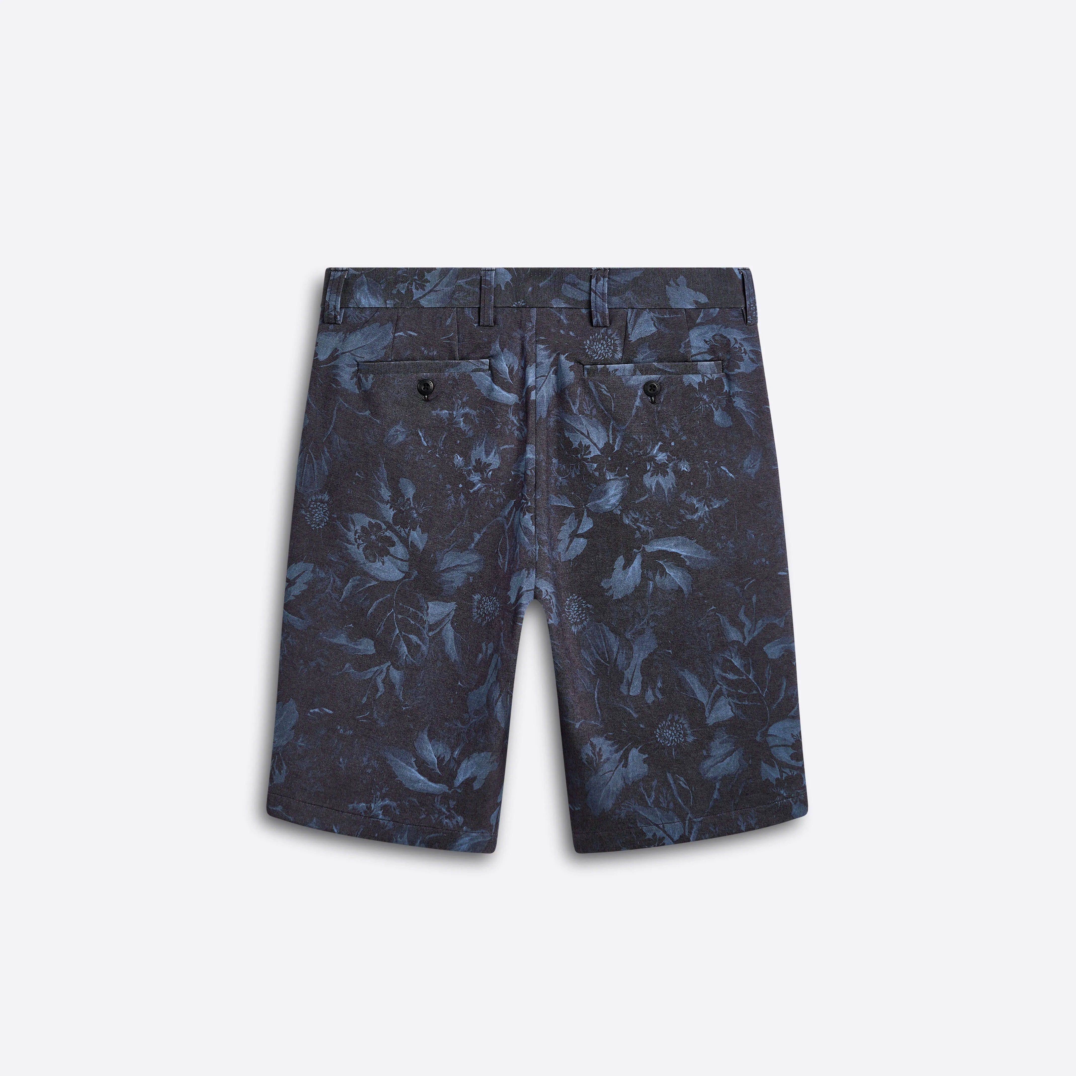 Theo Floral Indigo Print OoohCotton Shorts sold by Bugatchi product image thumbnail 2