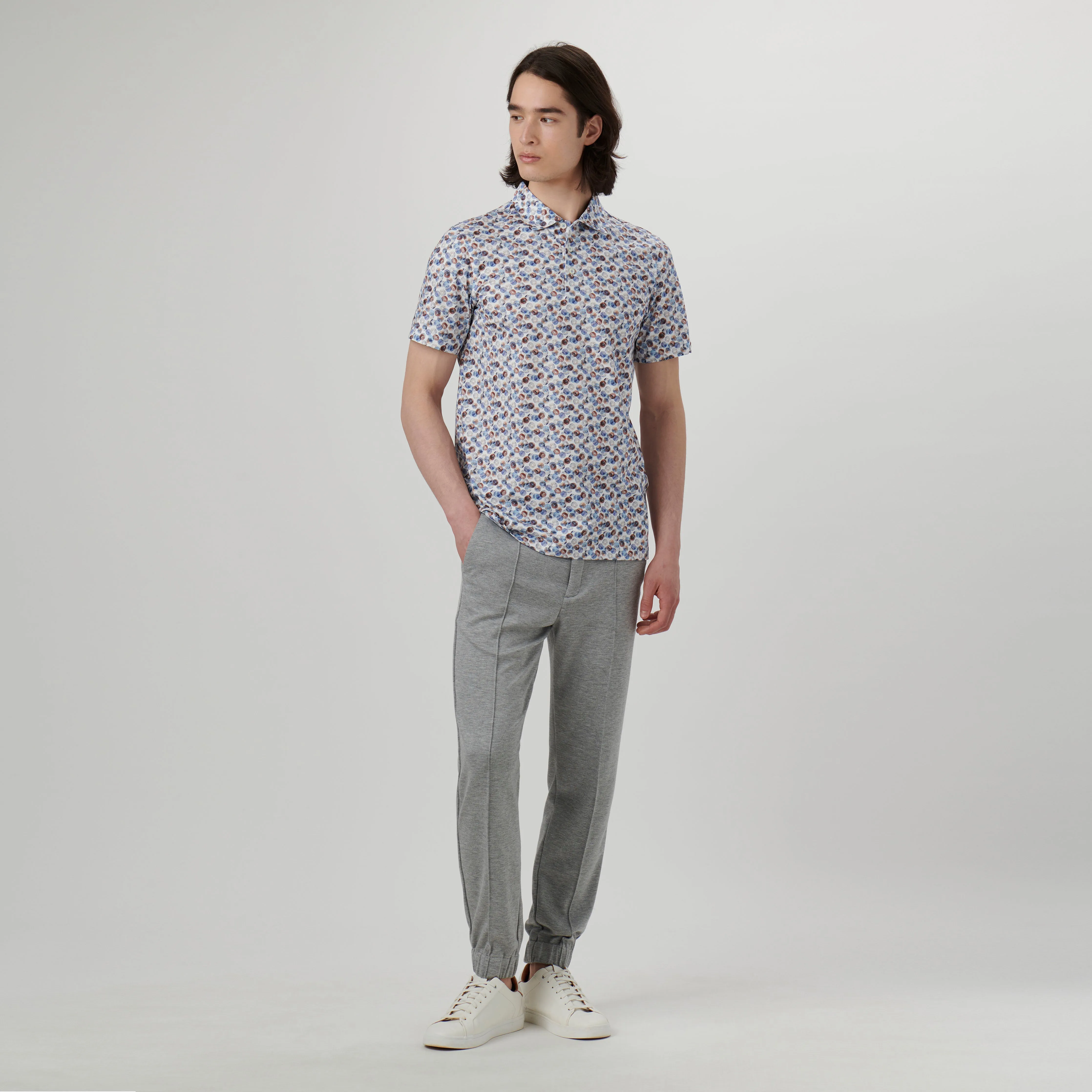 Victor Abstract Print OoohCotton Polo sold by Bugatchi product image thumbnail 5