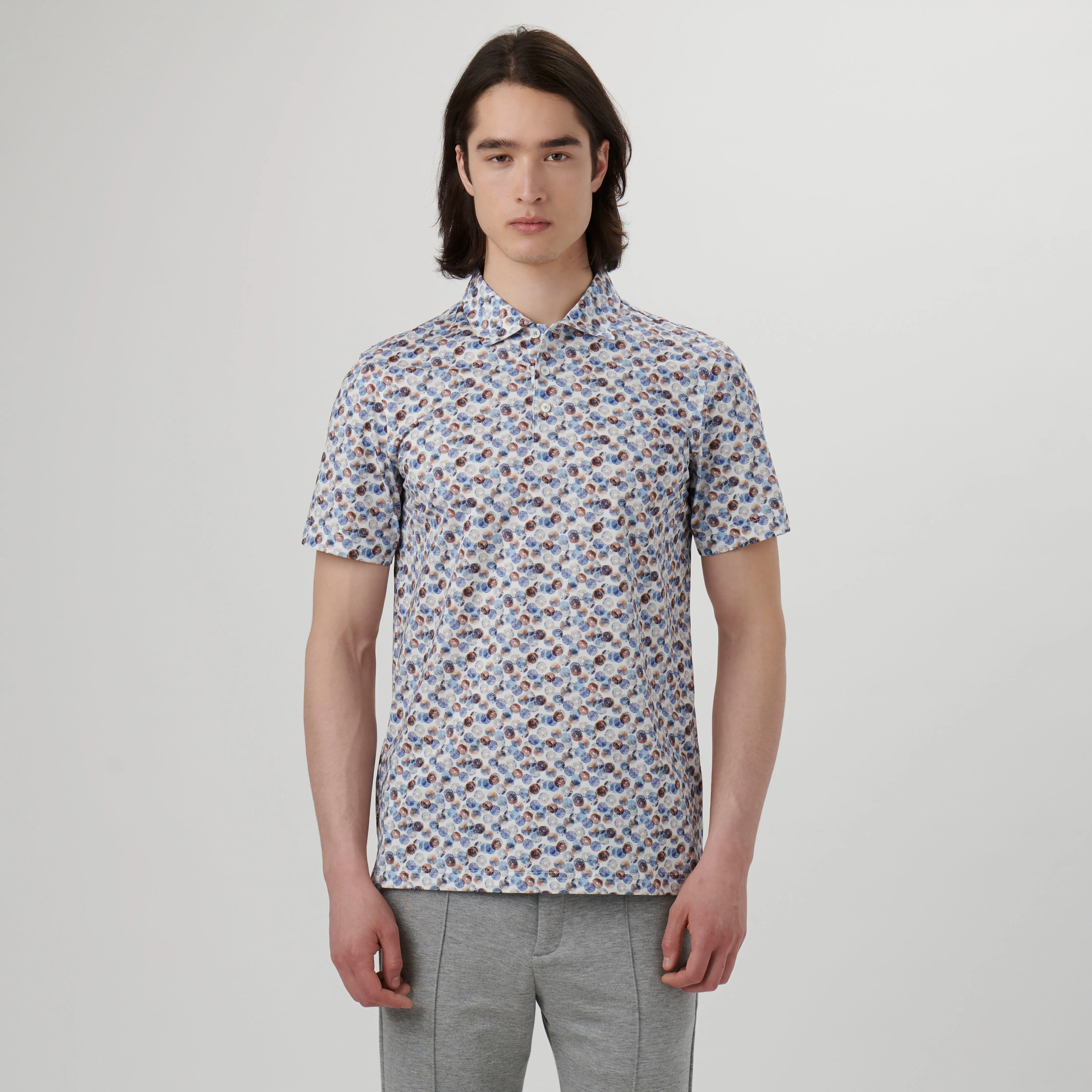 Victor Abstract Print OoohCotton Polo sold by Bugatchi product image thumbnail 2