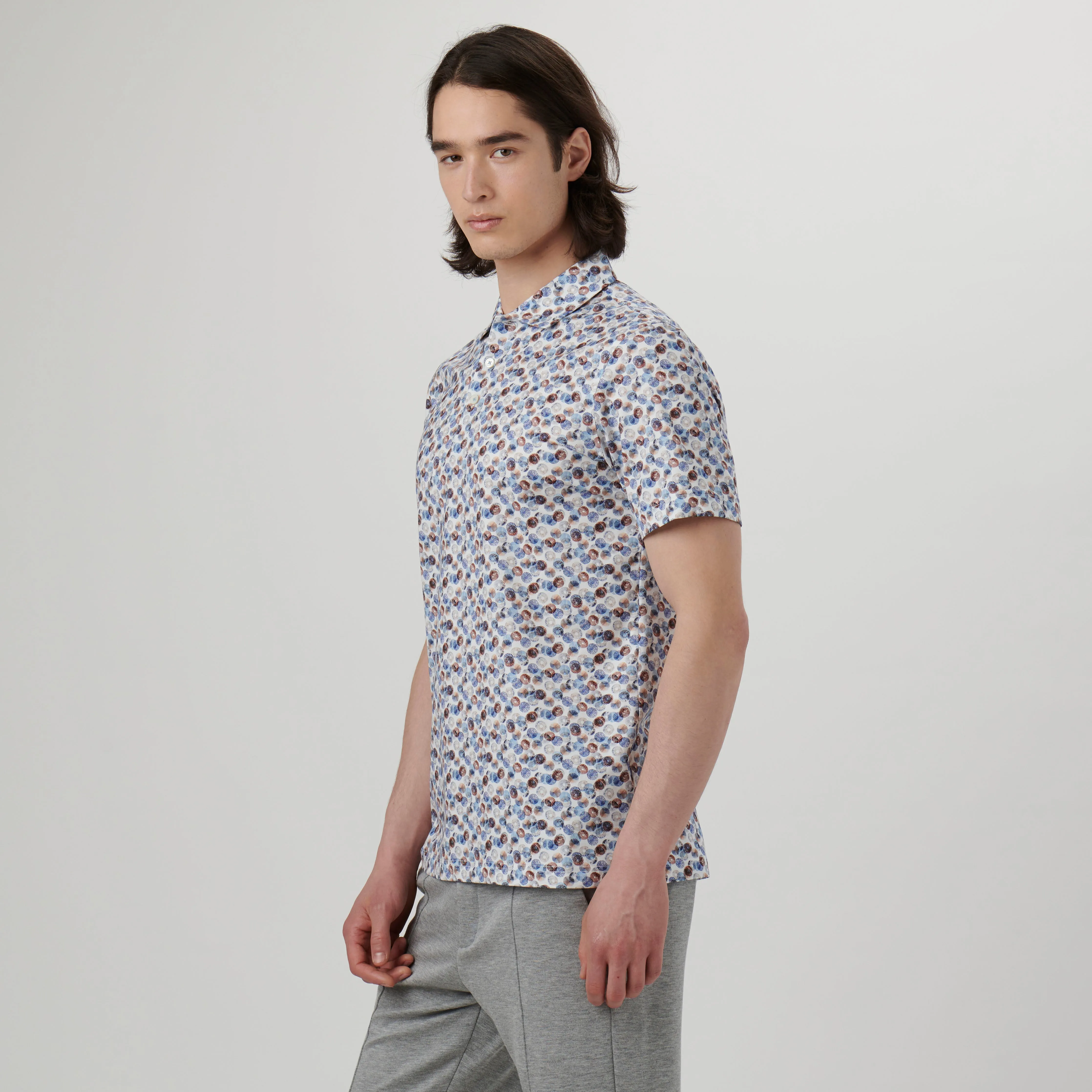 Victor Abstract Print OoohCotton Polo sold by Bugatchi product image thumbnail 3
