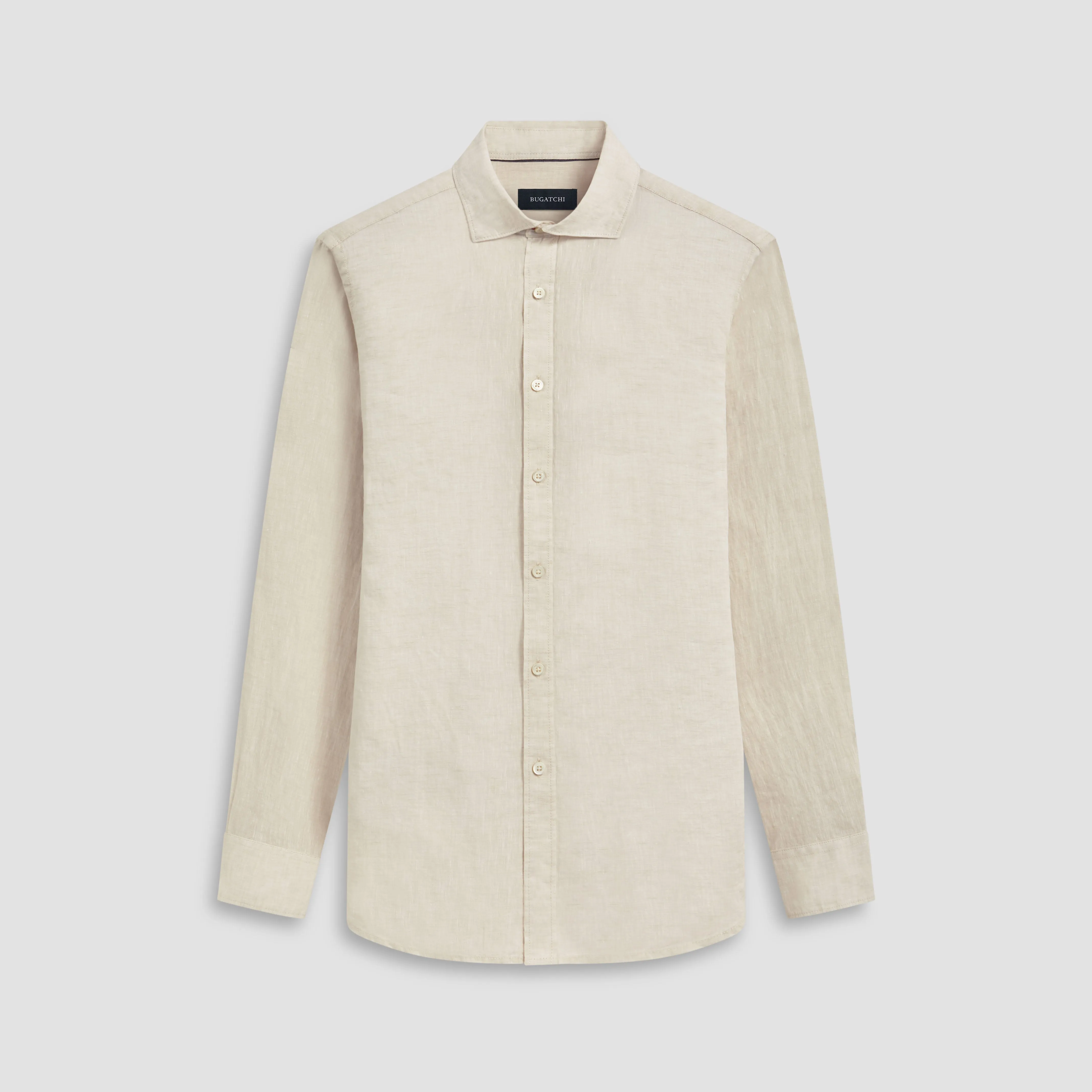 Axel Solid Linen Shirt sold by Bugatchi