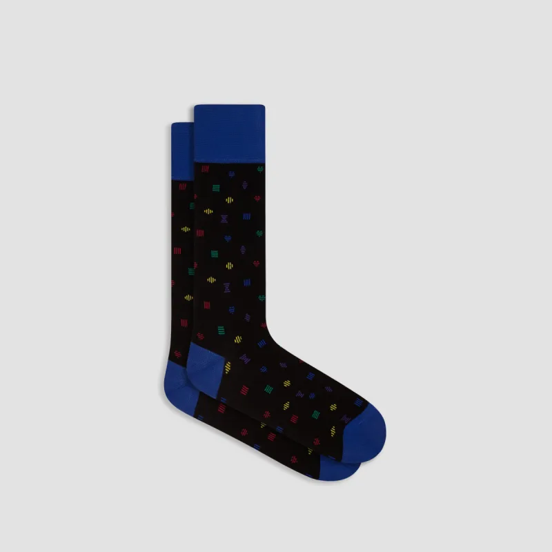 Geometric Mid-Calf Socks sold by Bugatchi