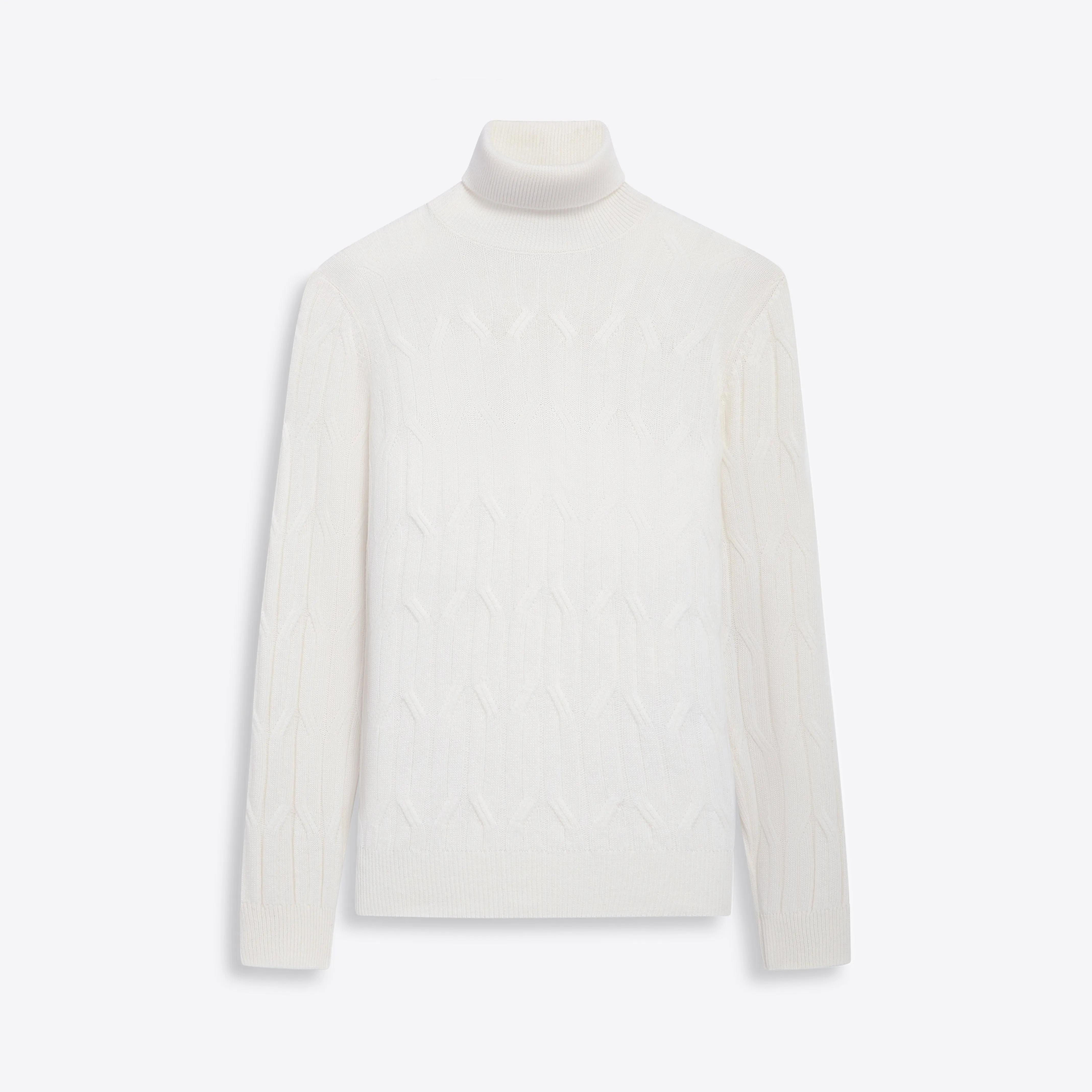 Turtle Neck Cable Jacquard Sweater sold by Bugatchi