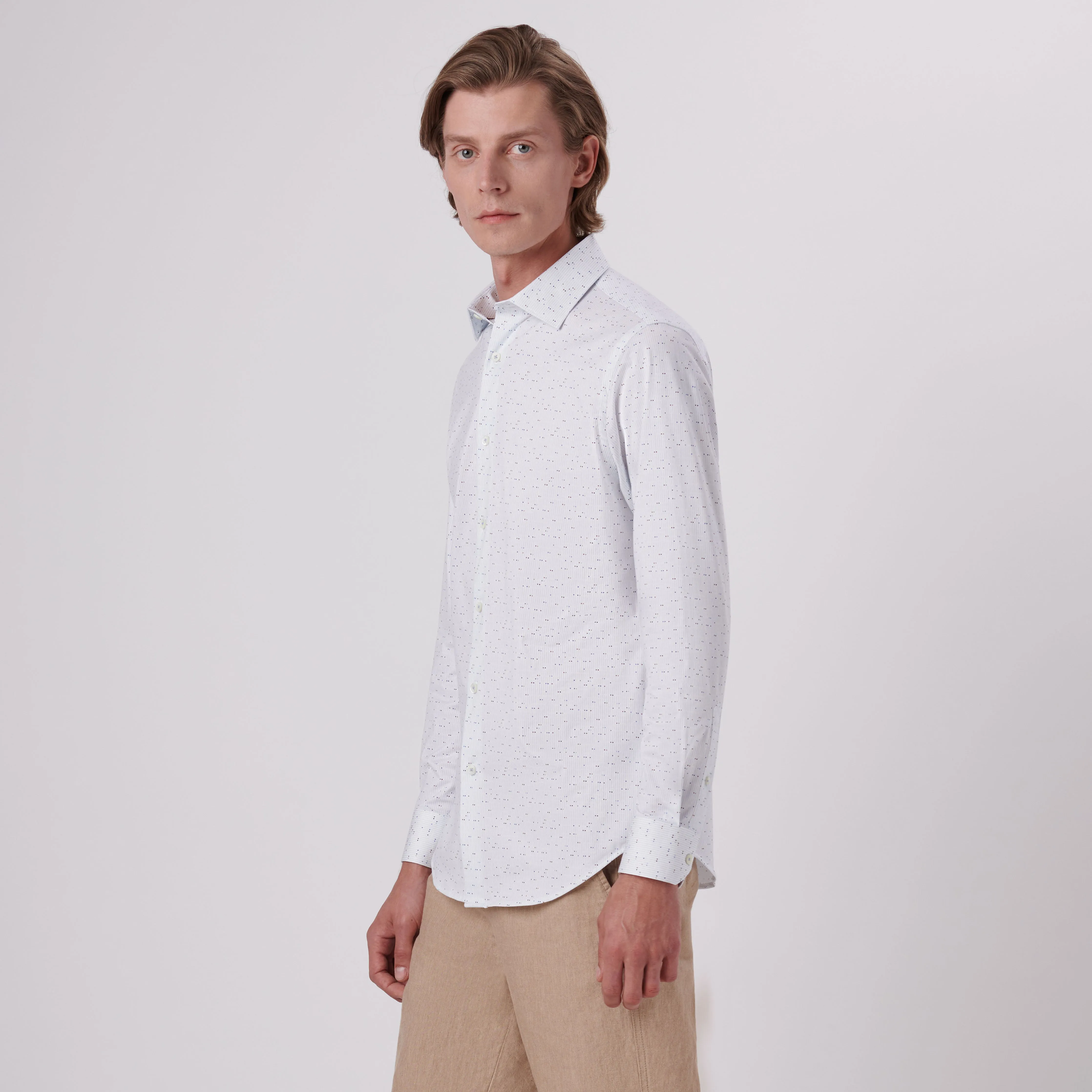 James Geometric Print OoohCotton Shirt sold by Bugatchi product image thumbnail 3