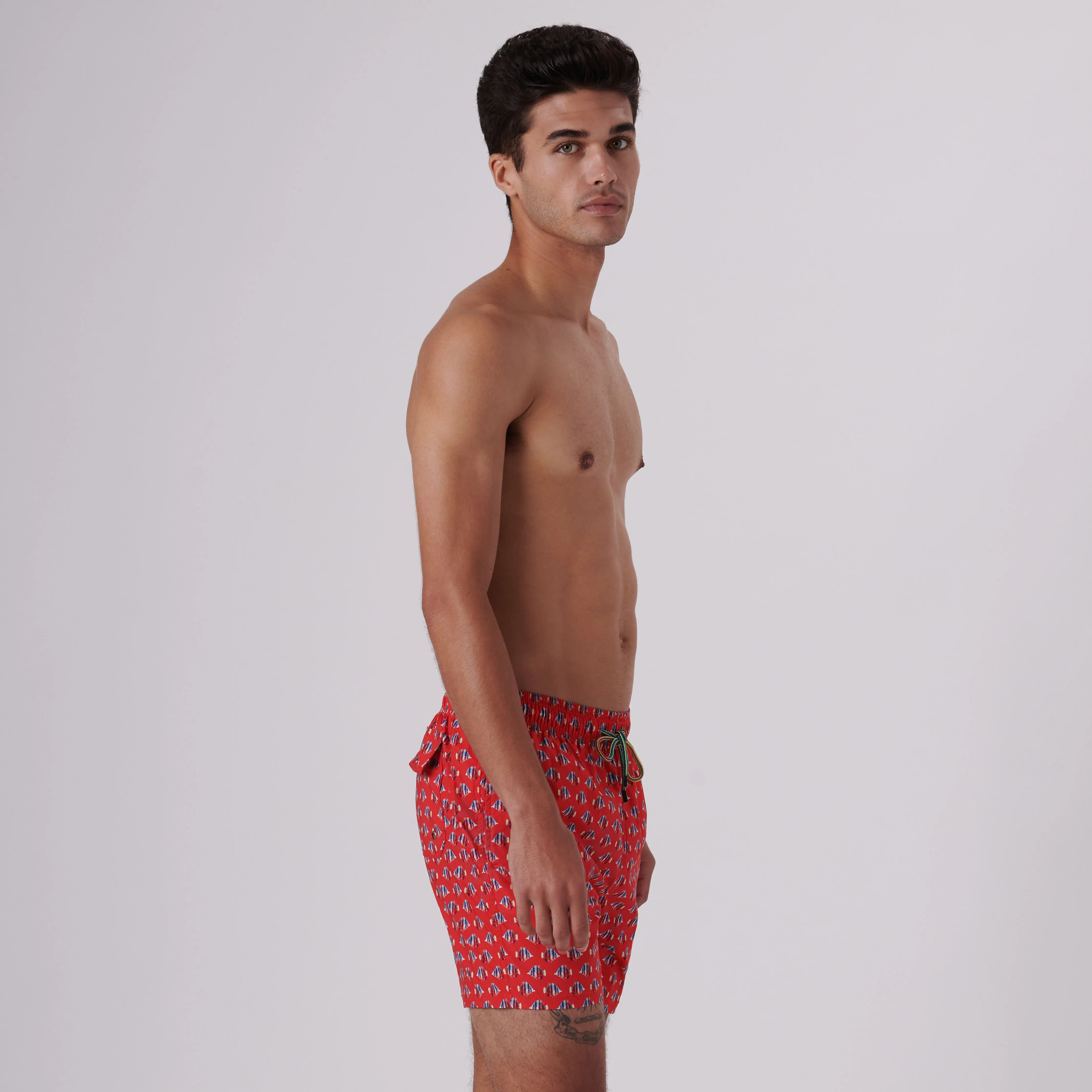 Archer Striped Fish Swim Trunks sold by Bugatchi product image thumbnail 4