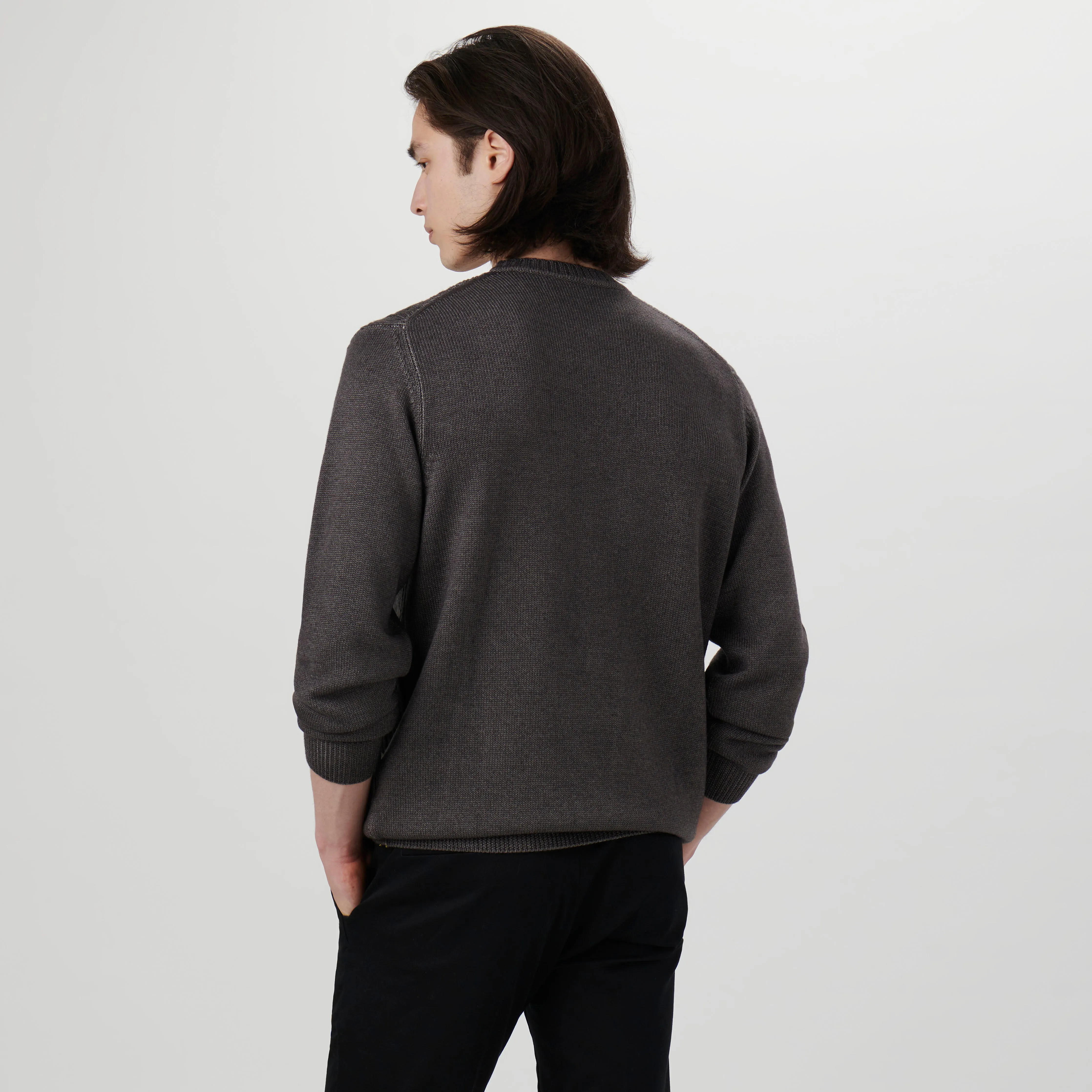 Cable Knit Crew Neck Sweater sold by Bugatchi product image thumbnail 4